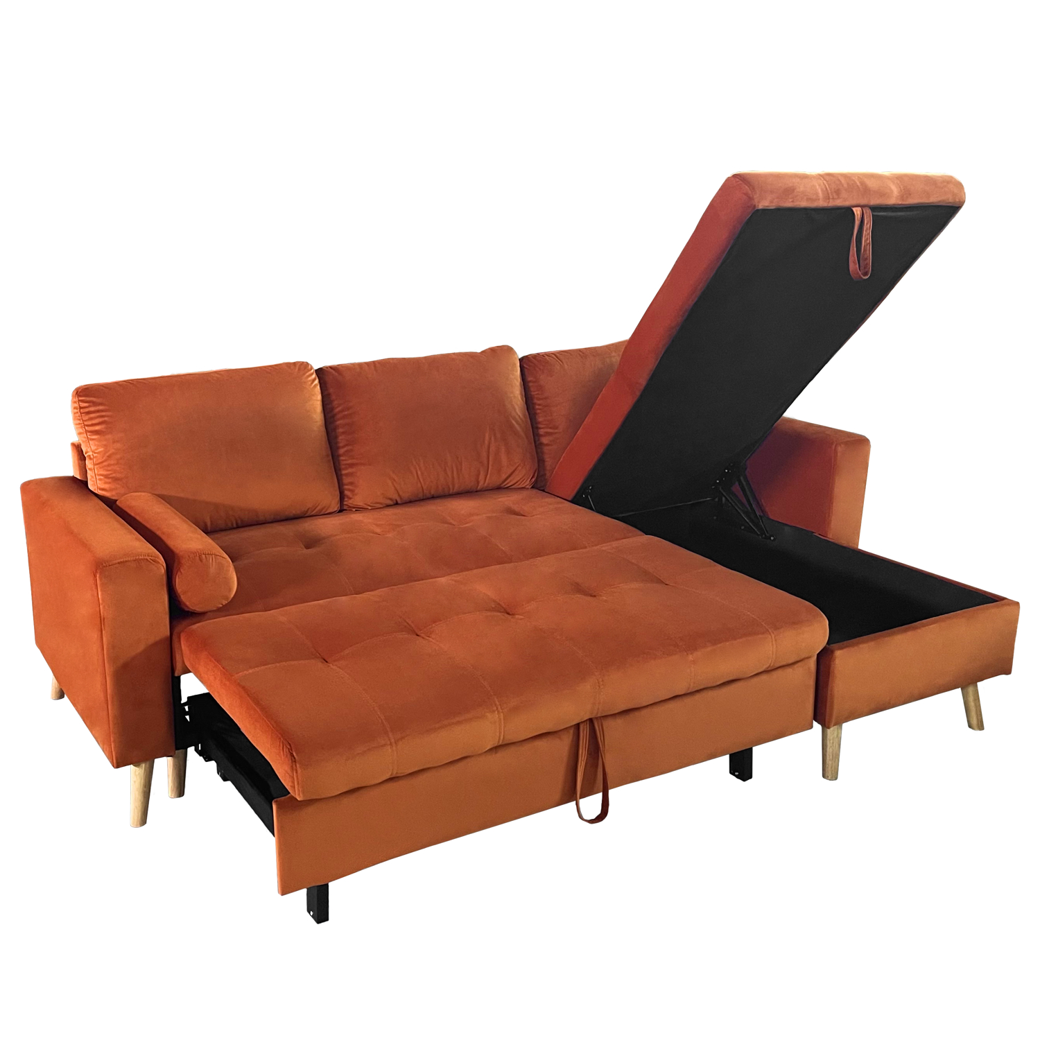 james - Canapé convertible Orange - Vue supplémentaire 2