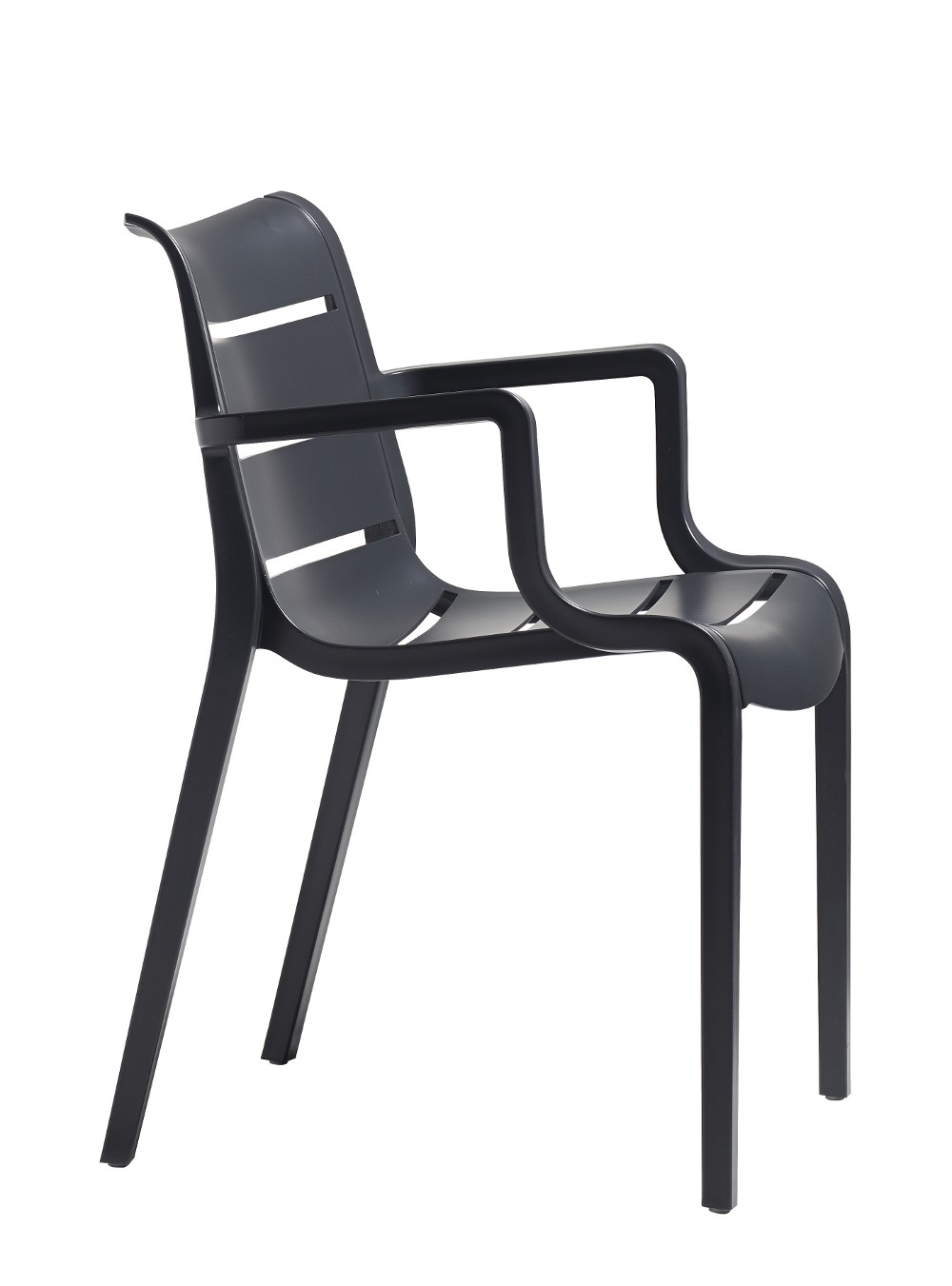 Chaise design en plastique anthracite