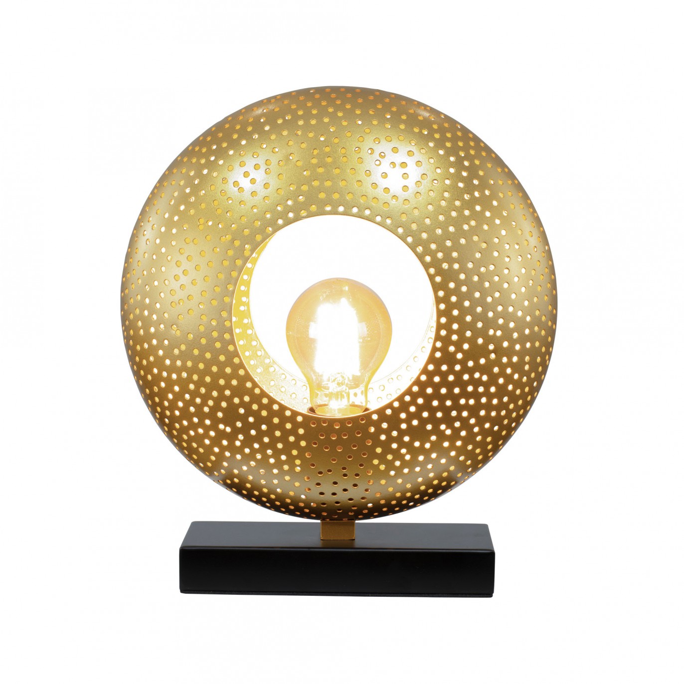 Lampe en métal doré