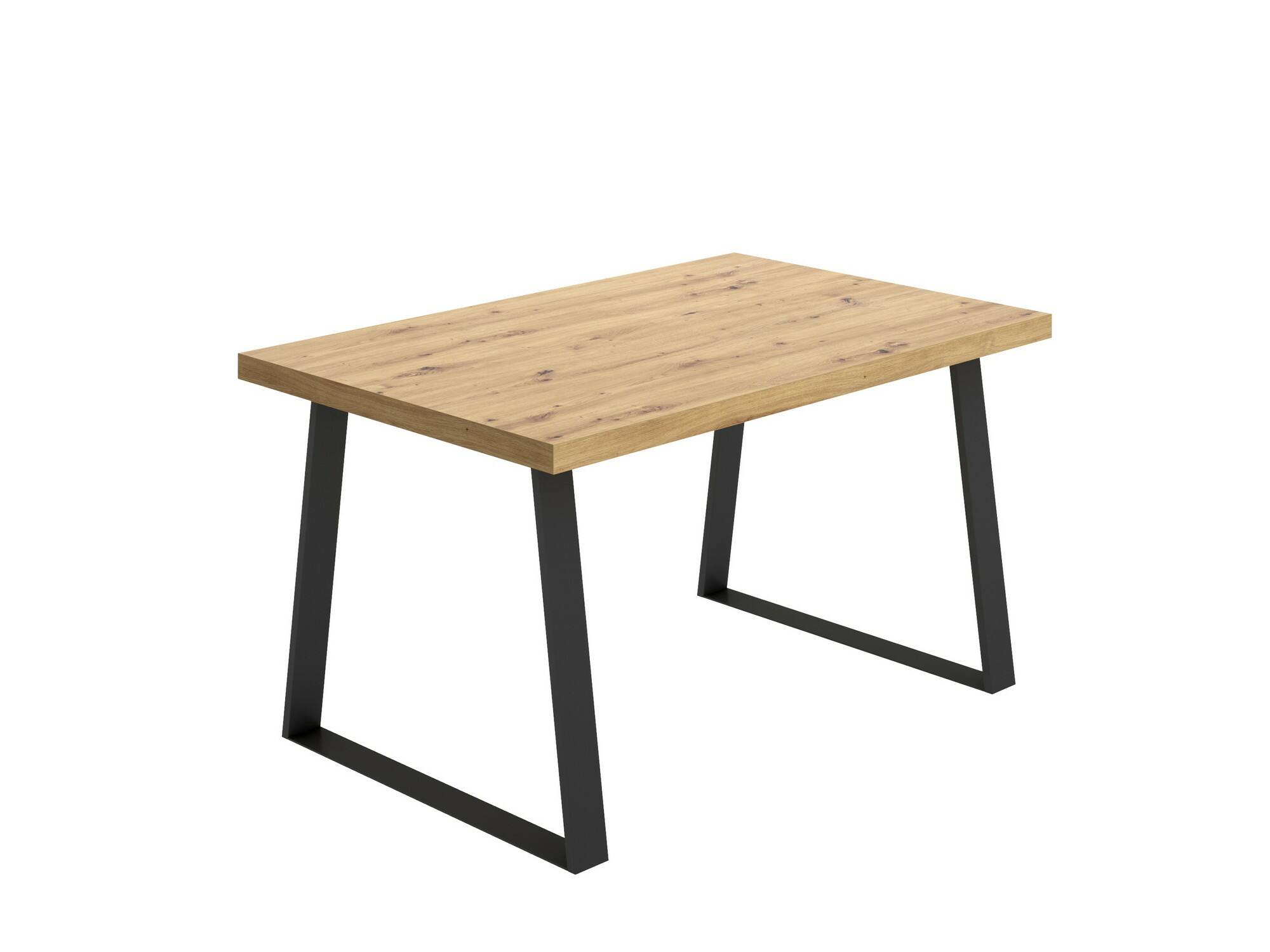 table fixe effet bois de chêne noué 140x90