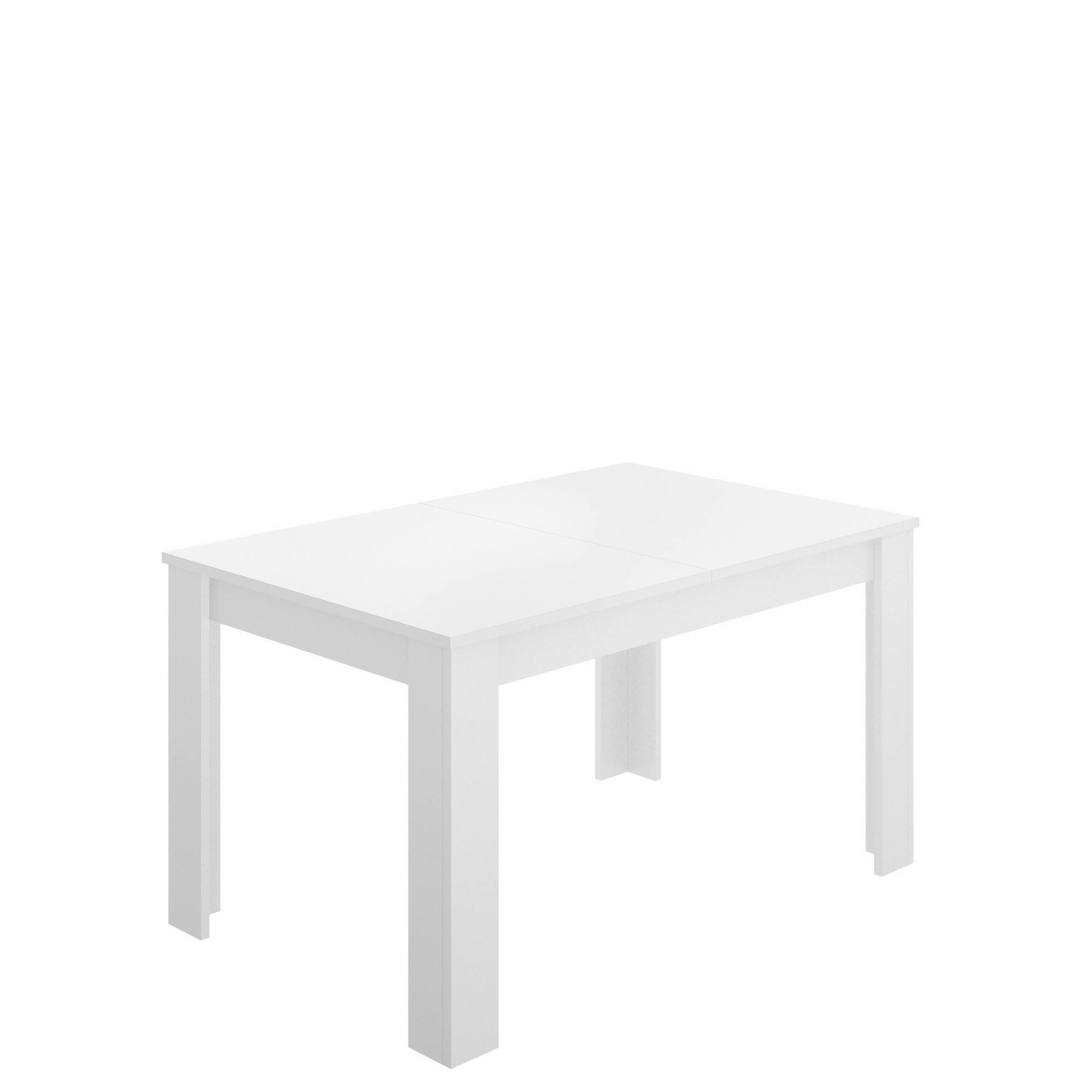table extensible effet bois blanc 140/190x90