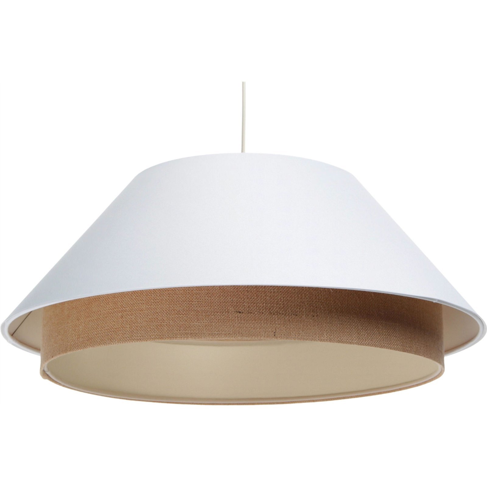 Suspension Tissu Blanc 60x60x25 cm