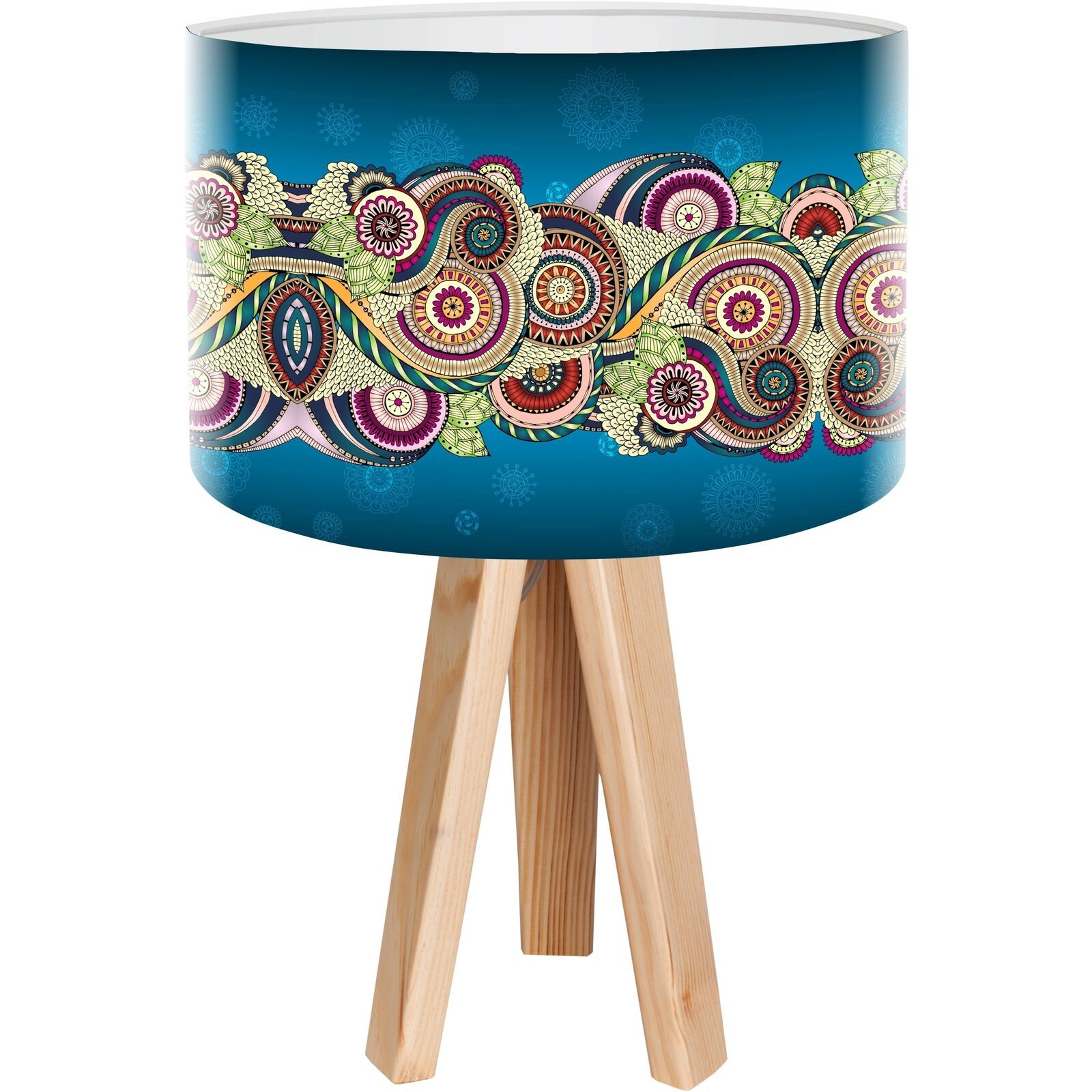 lampe de chevet bois multicolore 30x30x45 cm