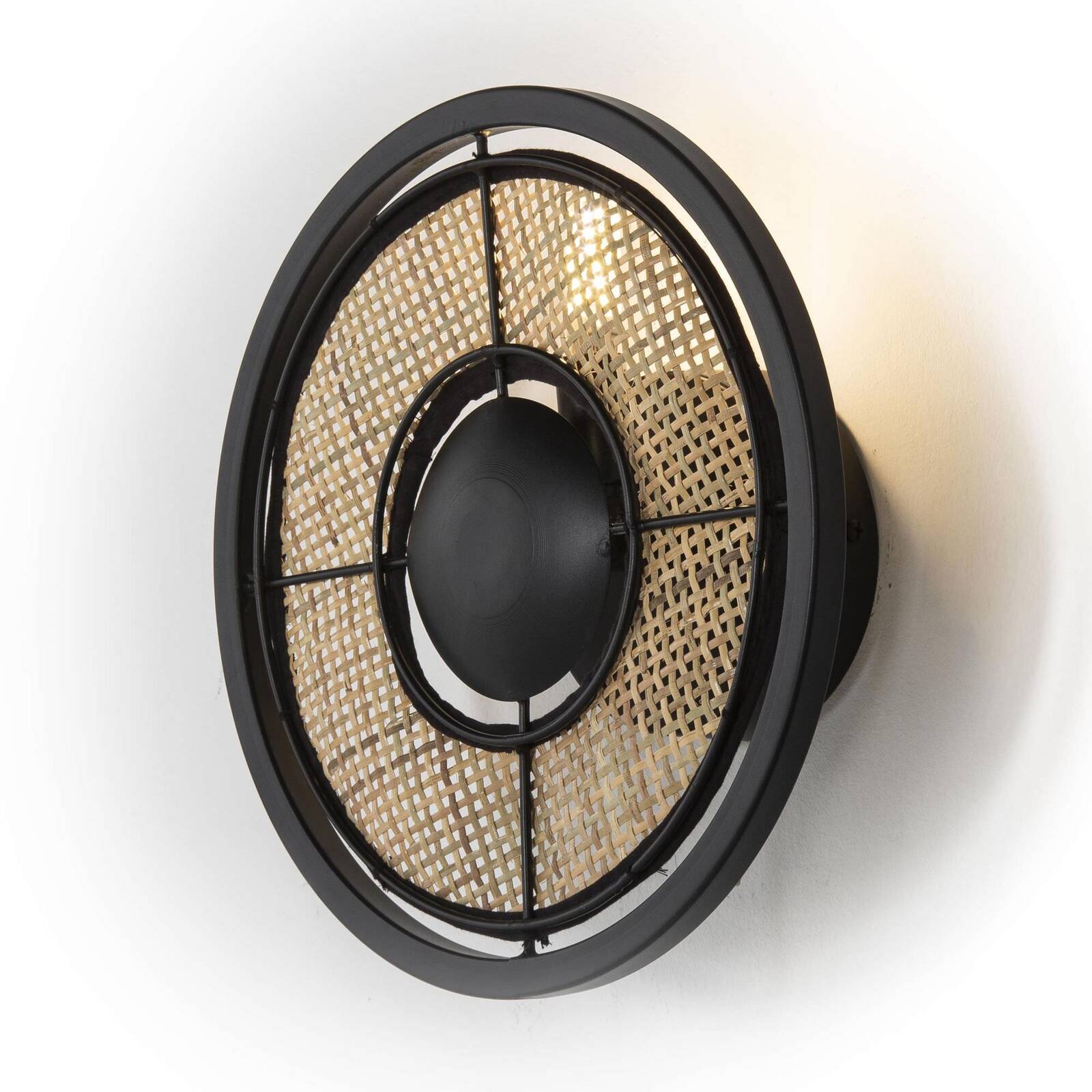 Applique Rotin Bois clair 27x25x27 cm