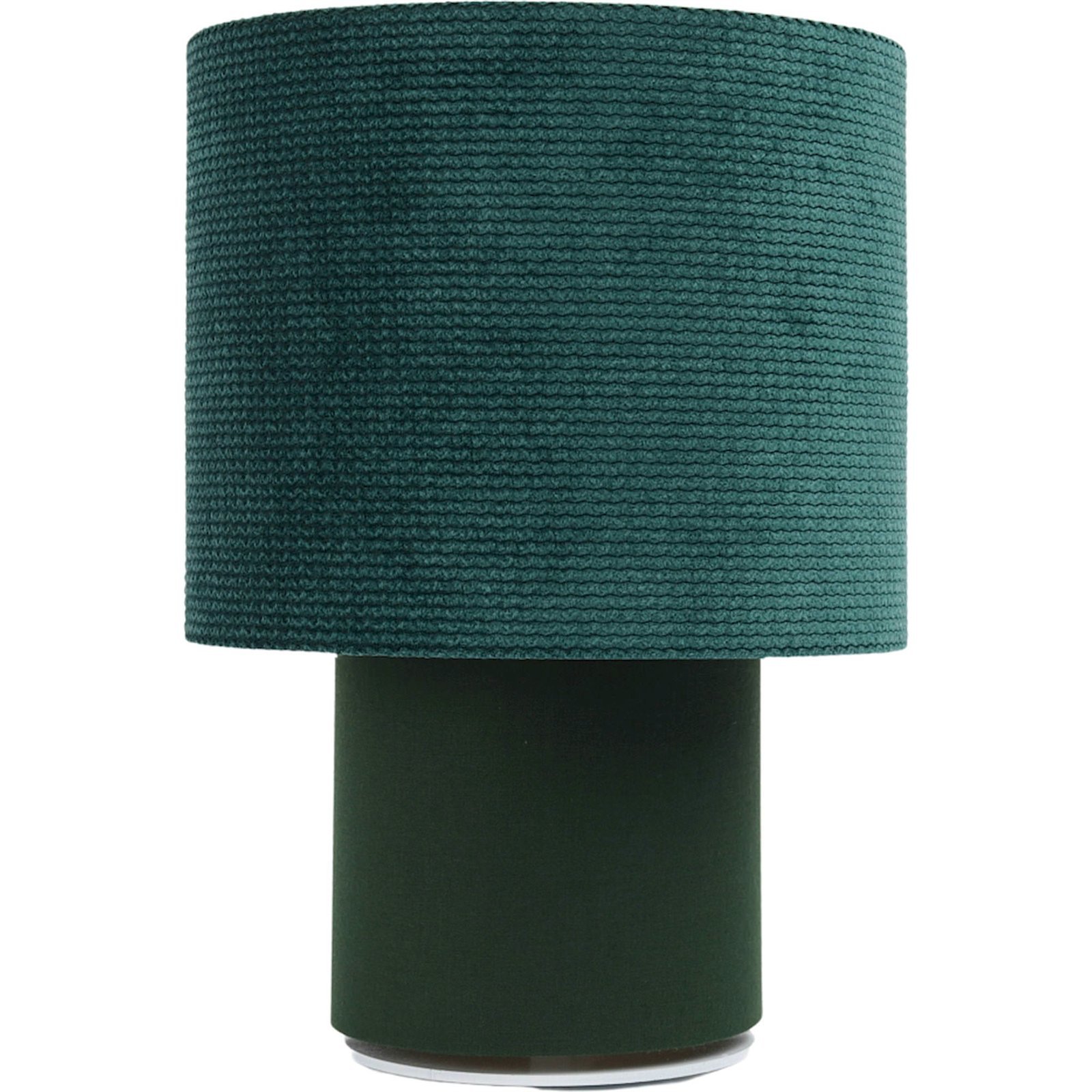 lampe de chevet tissu vert 20x20x29 cm