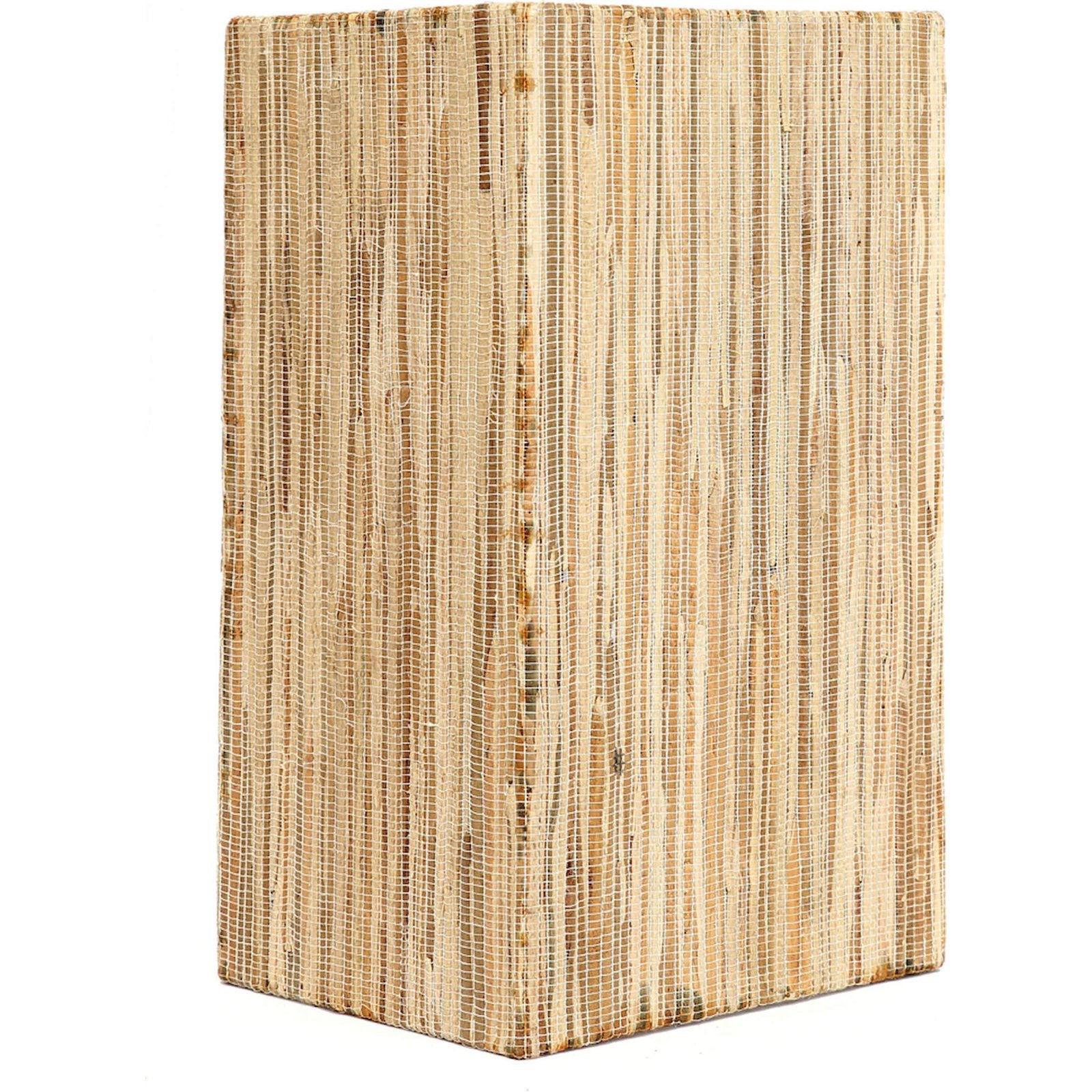 abat-jour fibre naturelle bois clair 20x17x35 cm