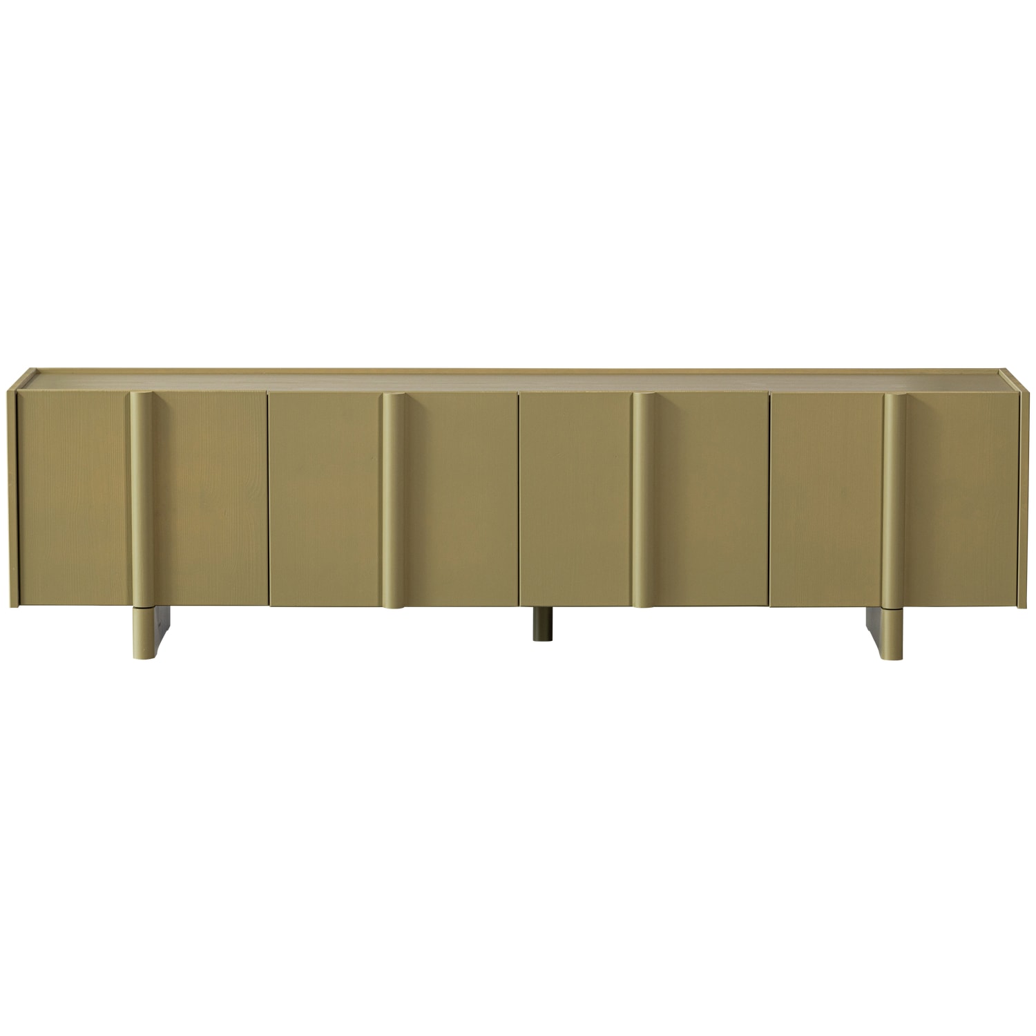 Meuble TV 4 portes en bois L200cm – Vert kaki