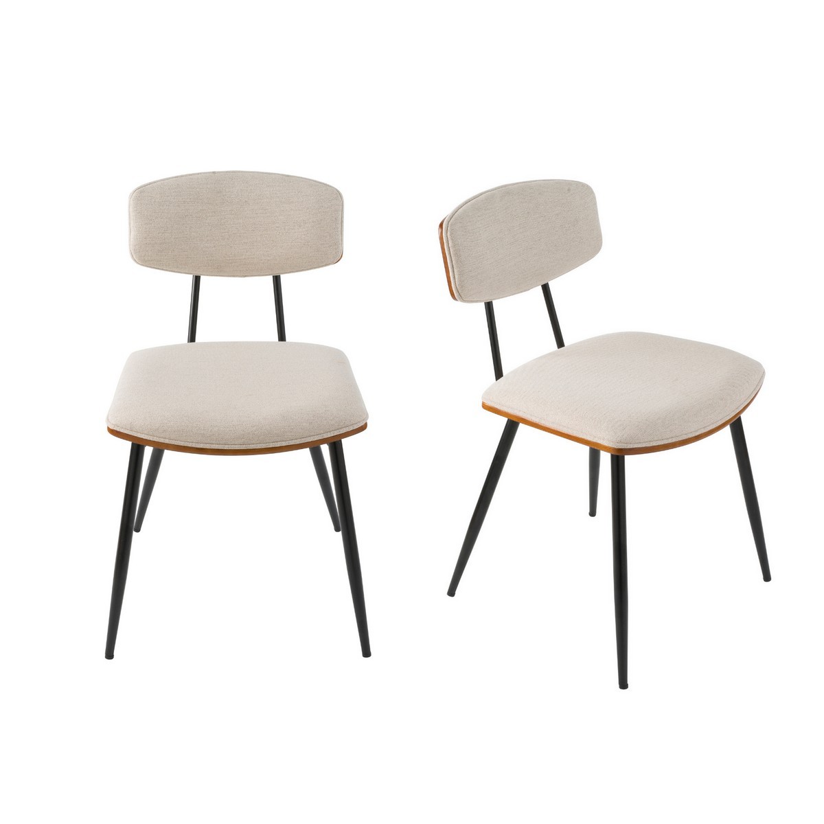 Lot de 2 chaises écru – H79 cm – Beige
