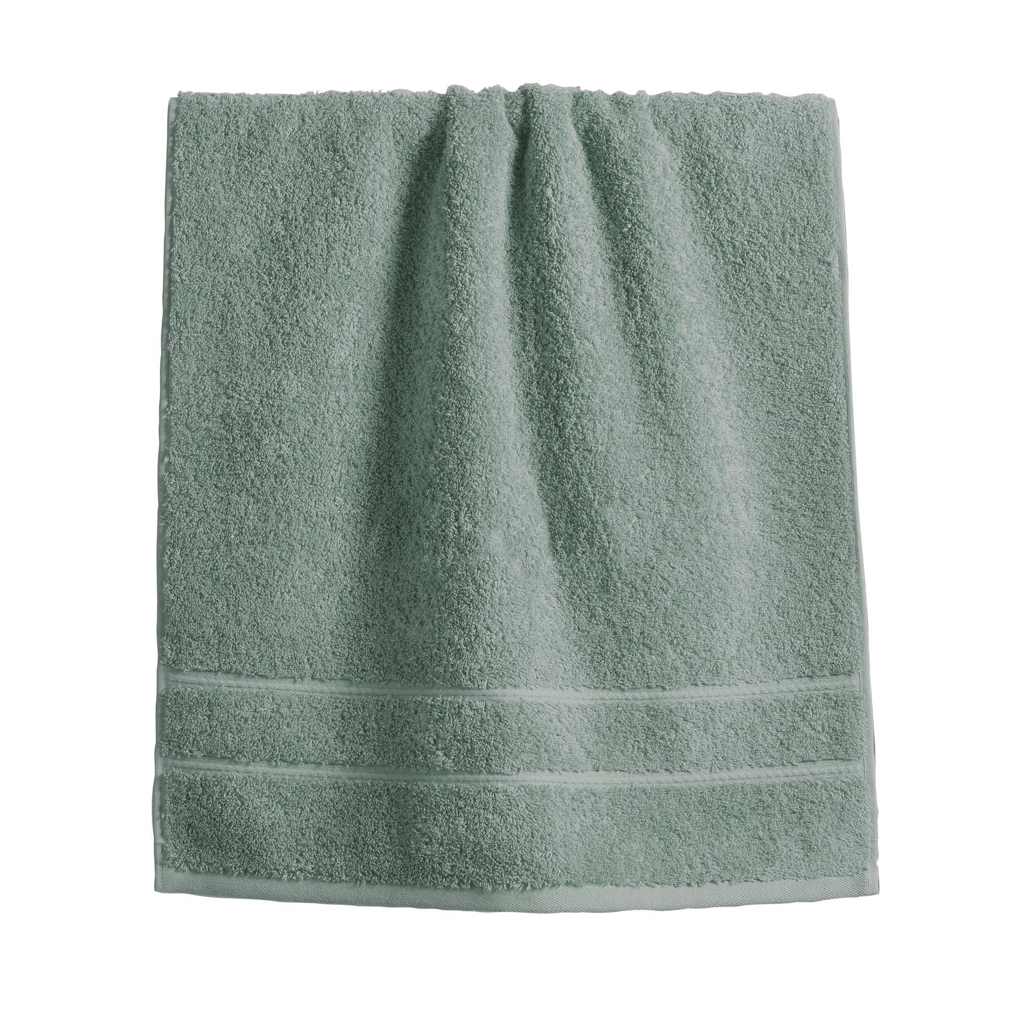 drap de bain 100x150 vert de gris en coton