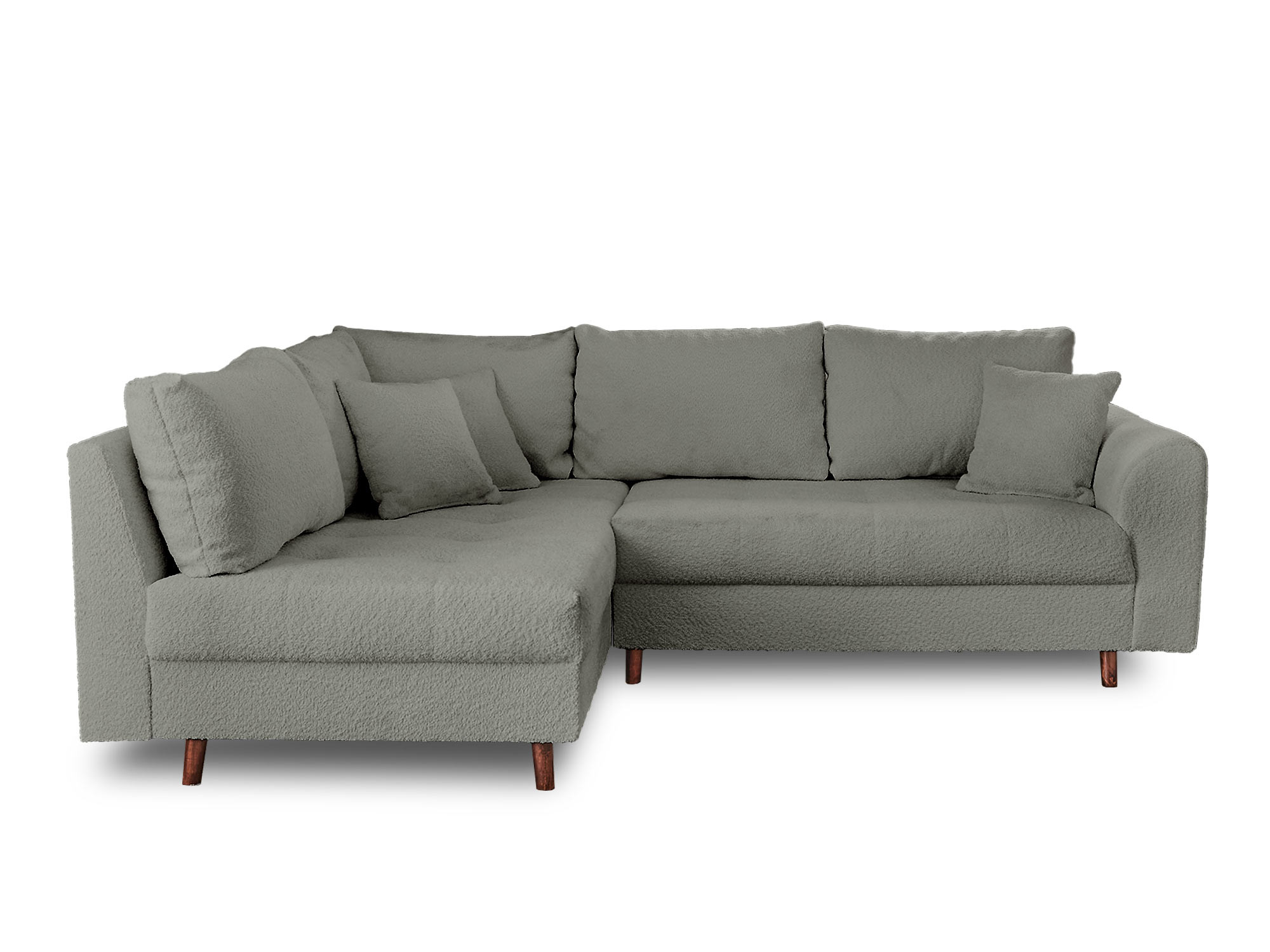 Canapé d'angle 7 places Gris Tissu Design Confort Promotion
