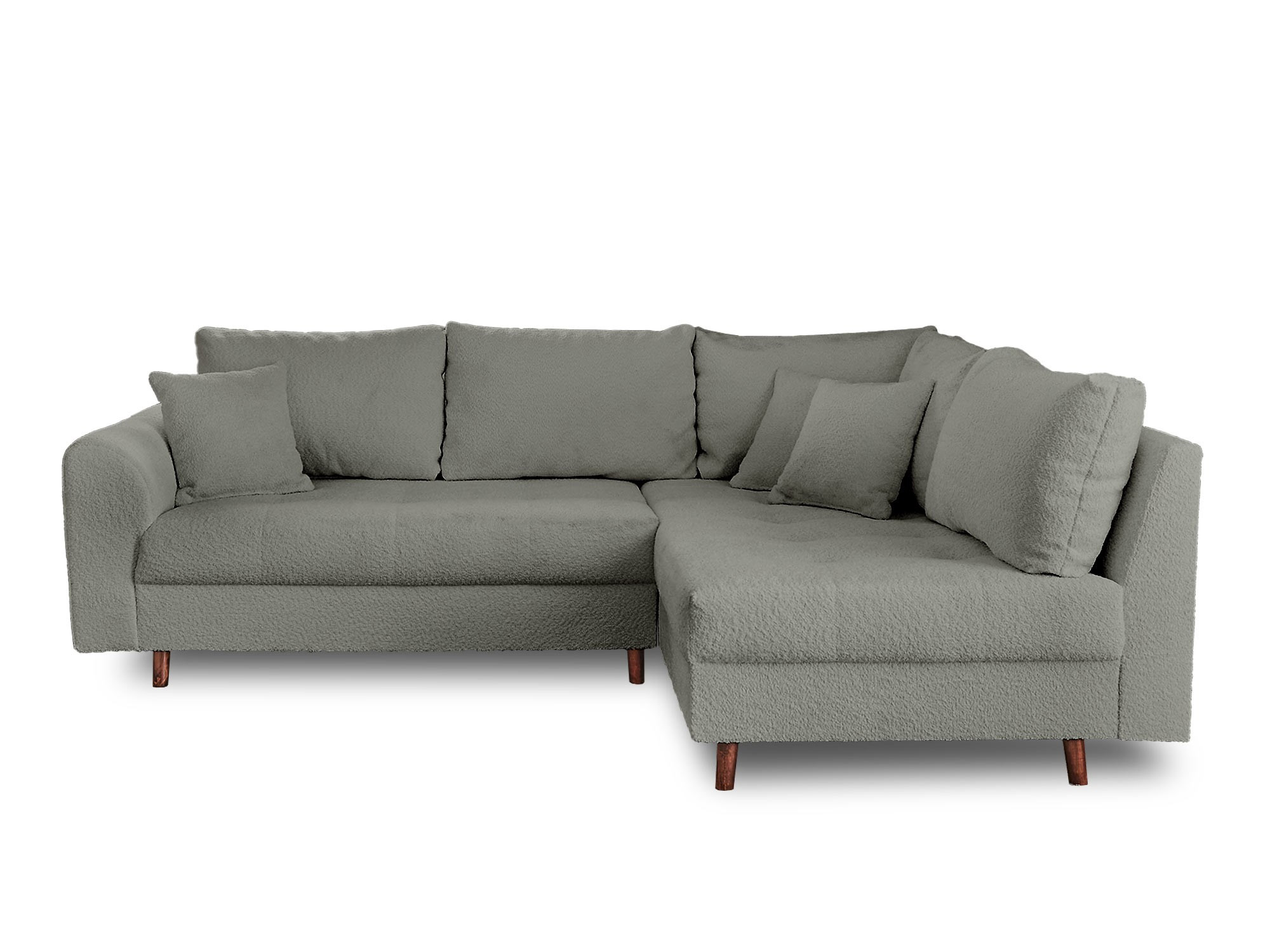 Canapé d'angle 7 places Gris Tissu Design Confort Promotion