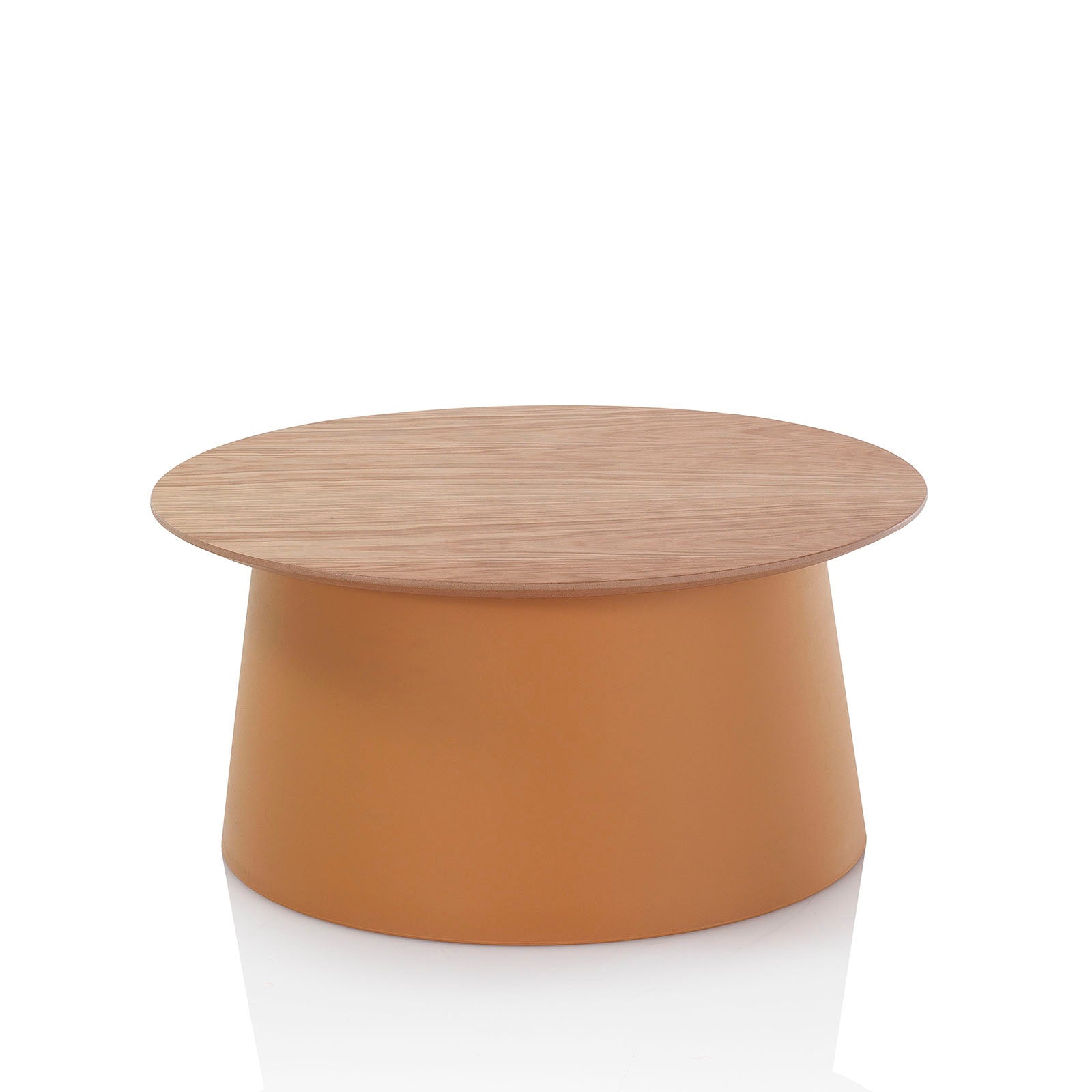 Table basse en polypropylène moutarde et MDF