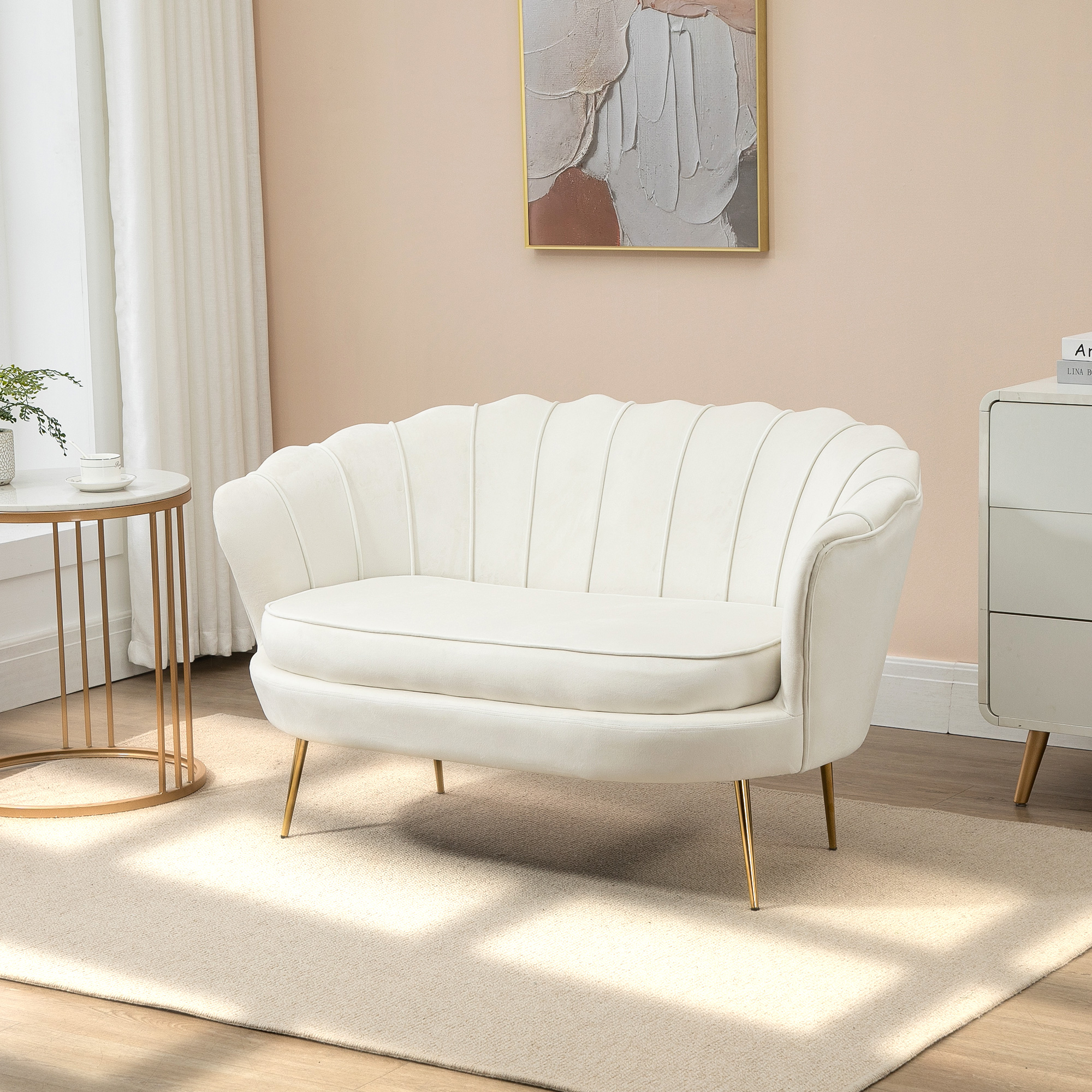 Canapé velours Beige - Vue supplémentaire 2