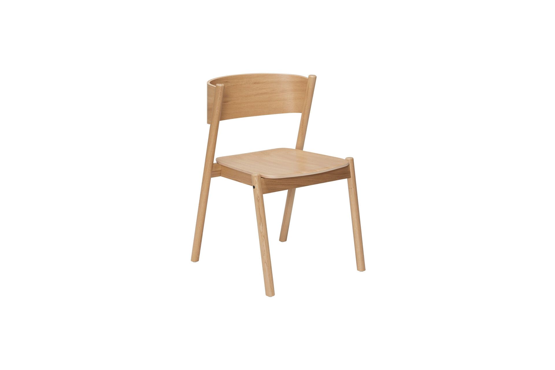 chaises de salle à manger en hêtre, placage de chêne et bois