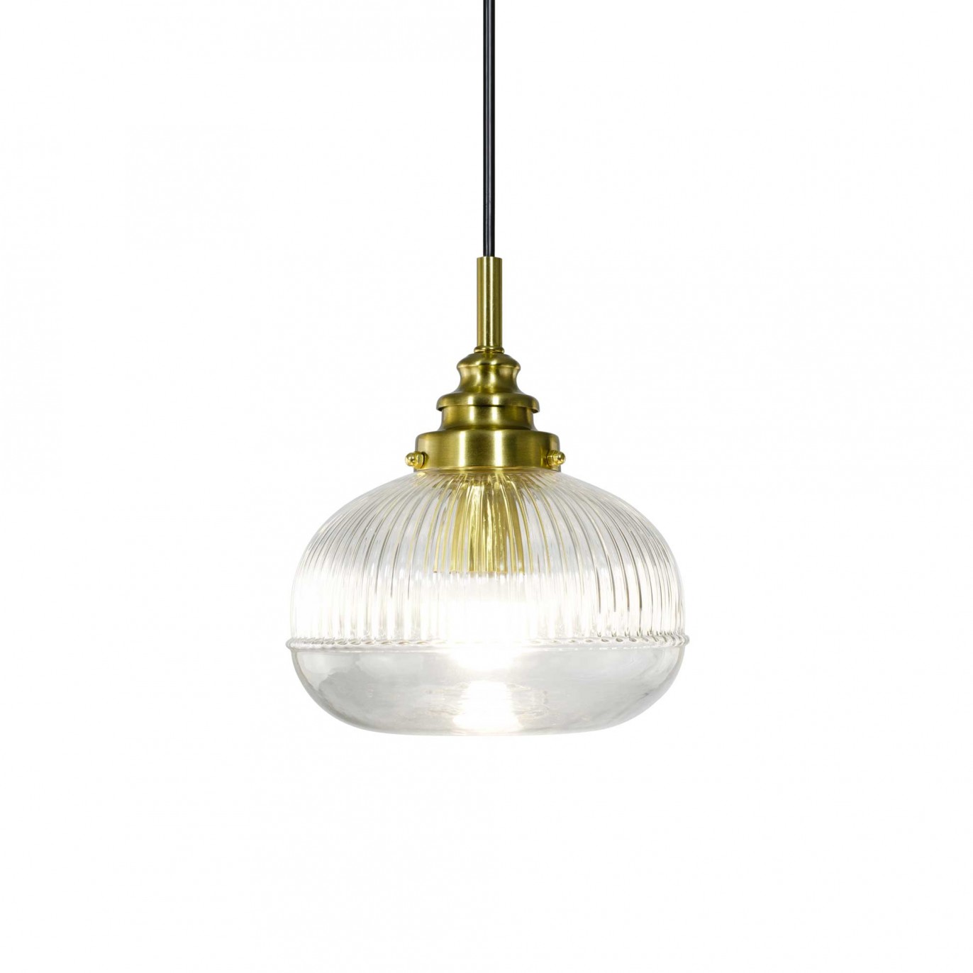 Suspension en verre et métal