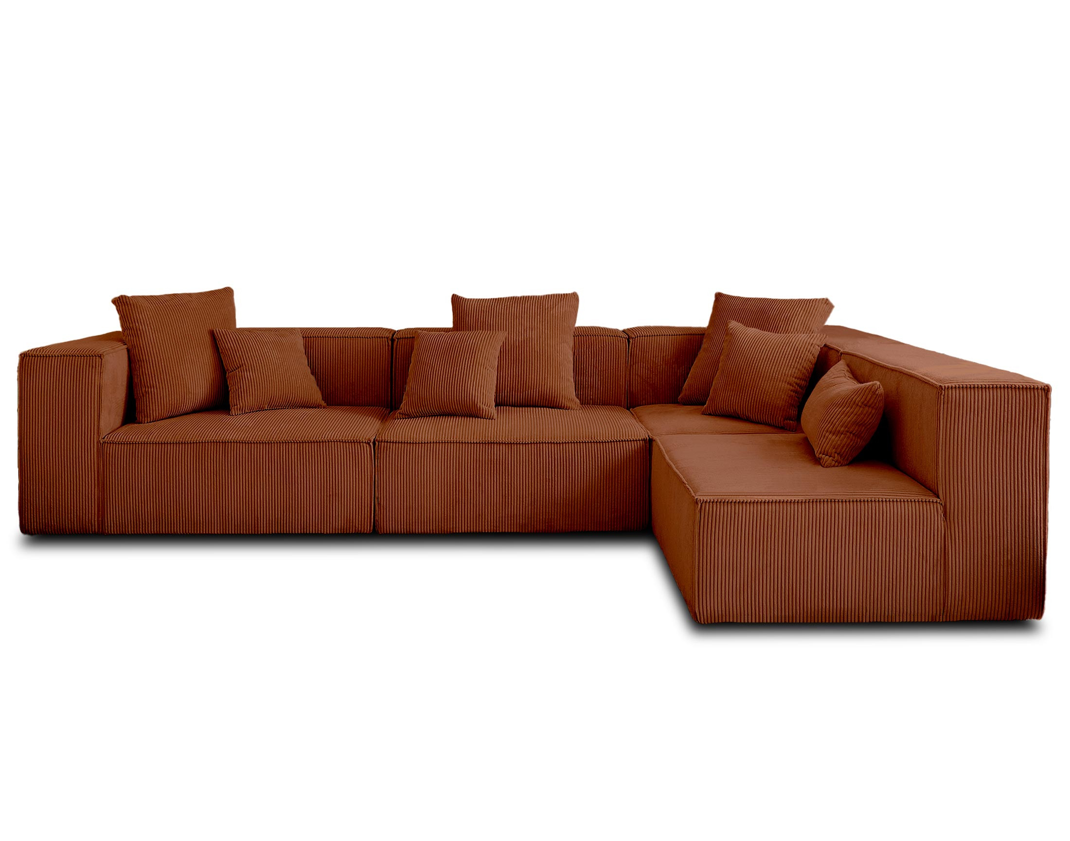 Canapé d'angle 5 places Velours Design Confort