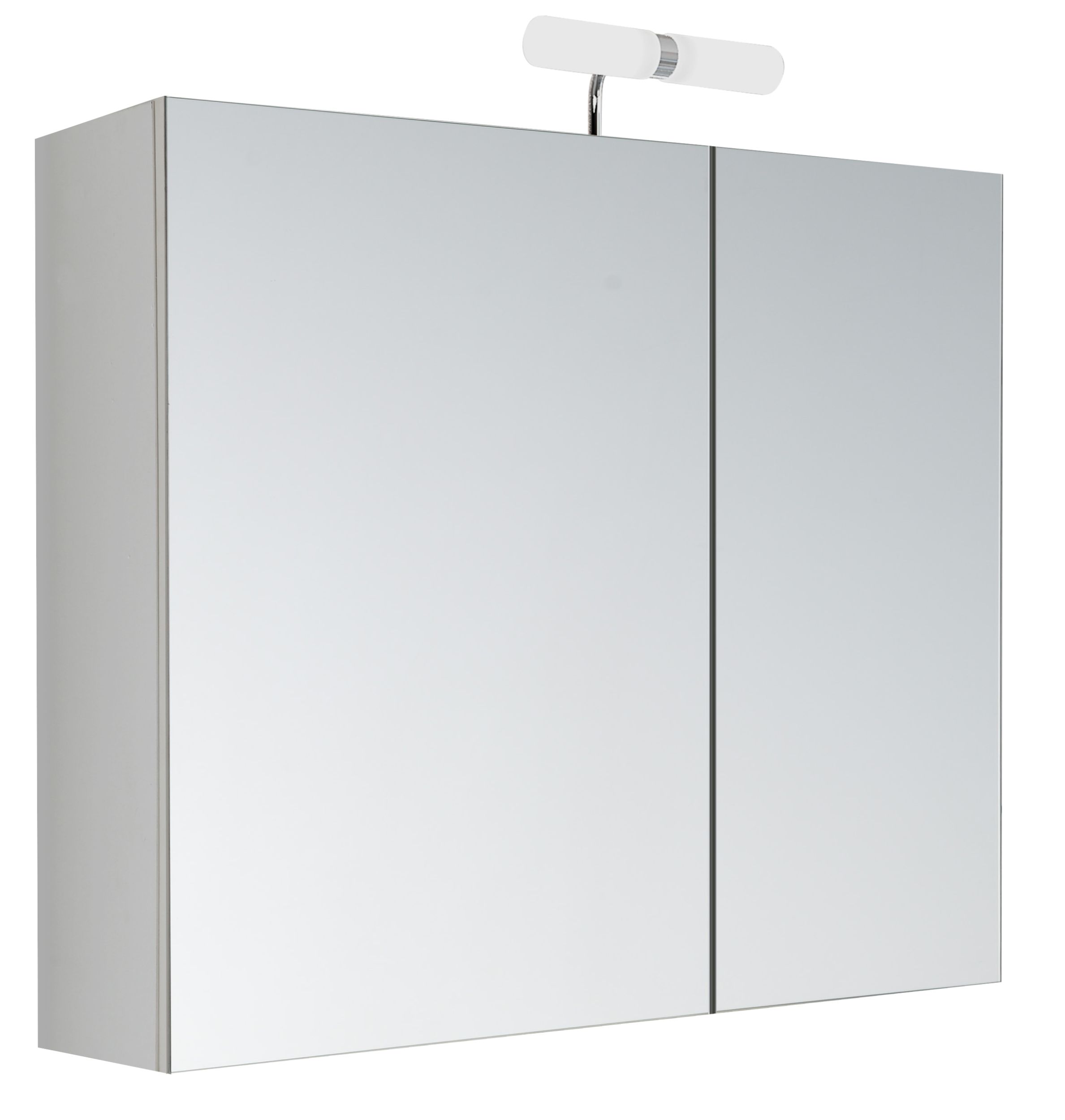 armoire de salle de bain murale avec miroir ppsm blanc