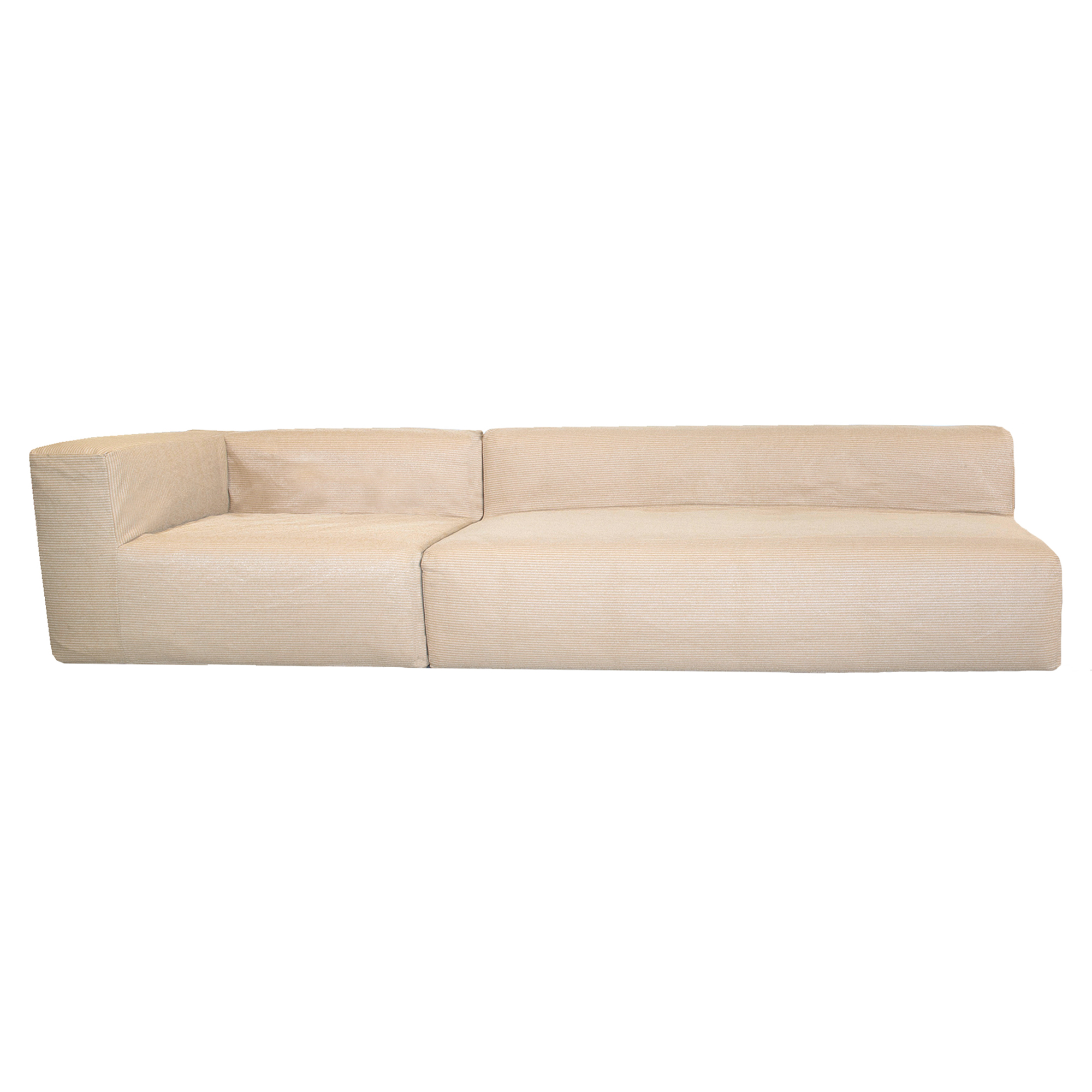 Canapé de jardin modulable – Déhoussable 4/5 places – Effet Raphia