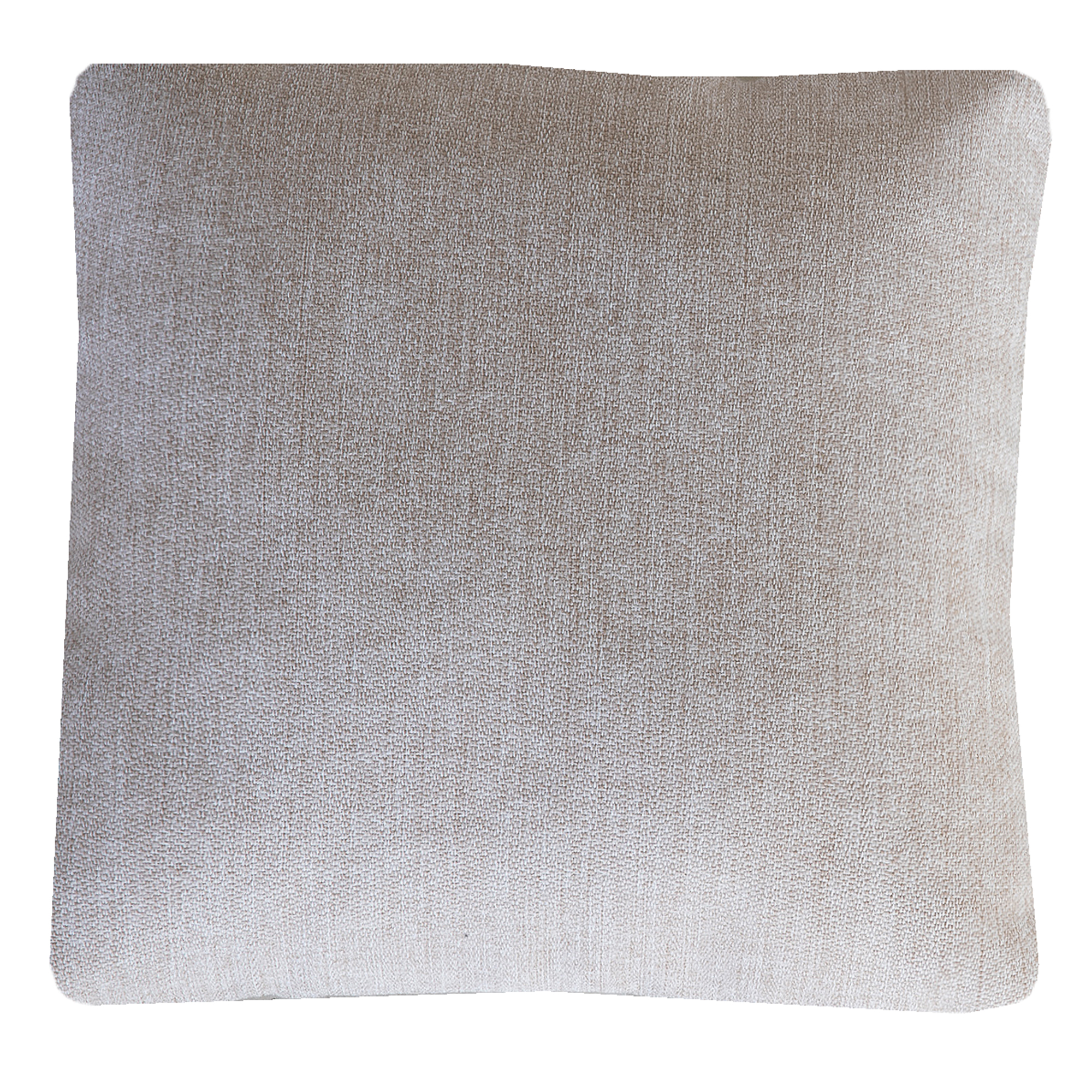 Coussin effet lin taupe - Extérieur