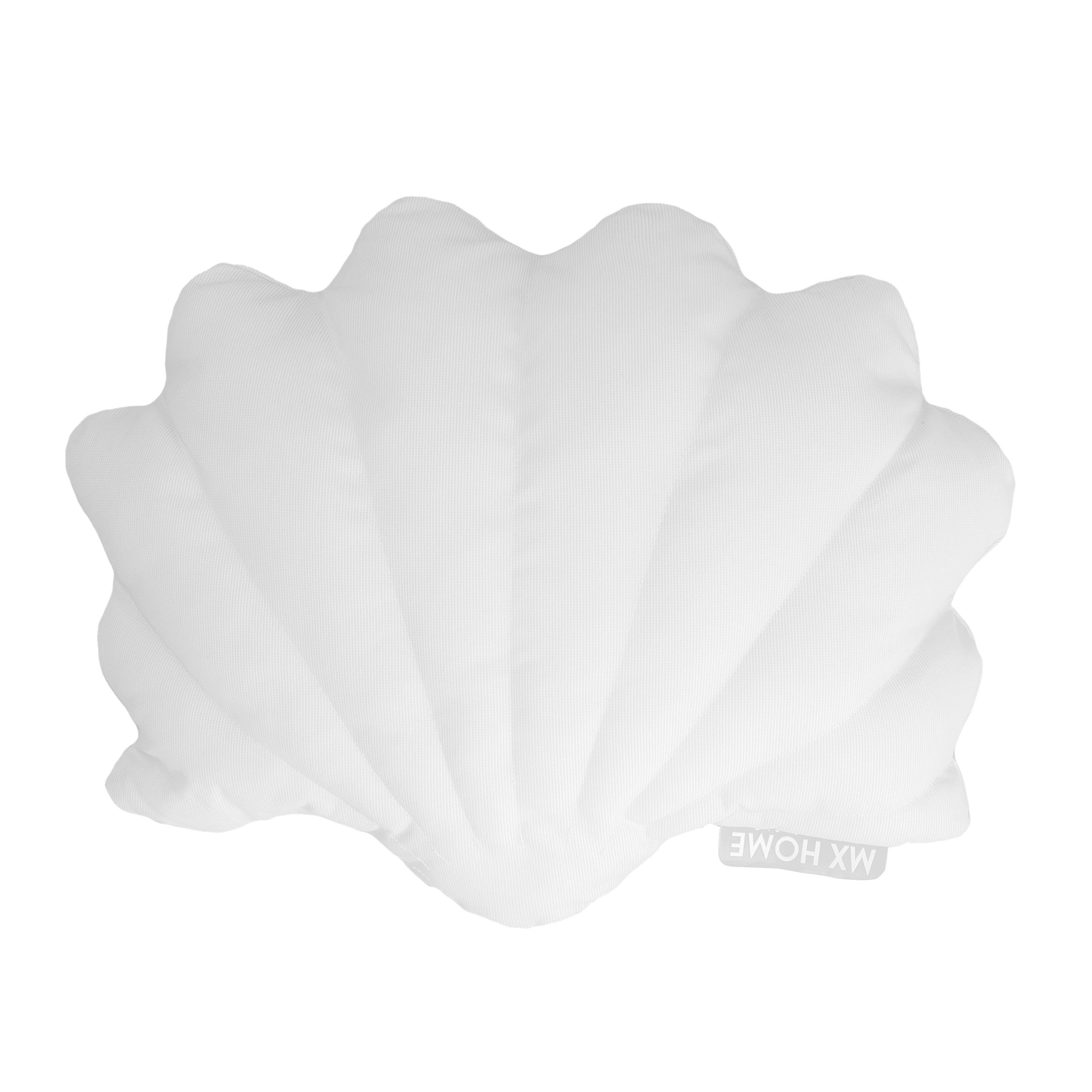 Coussin extérieur coquillage blanc