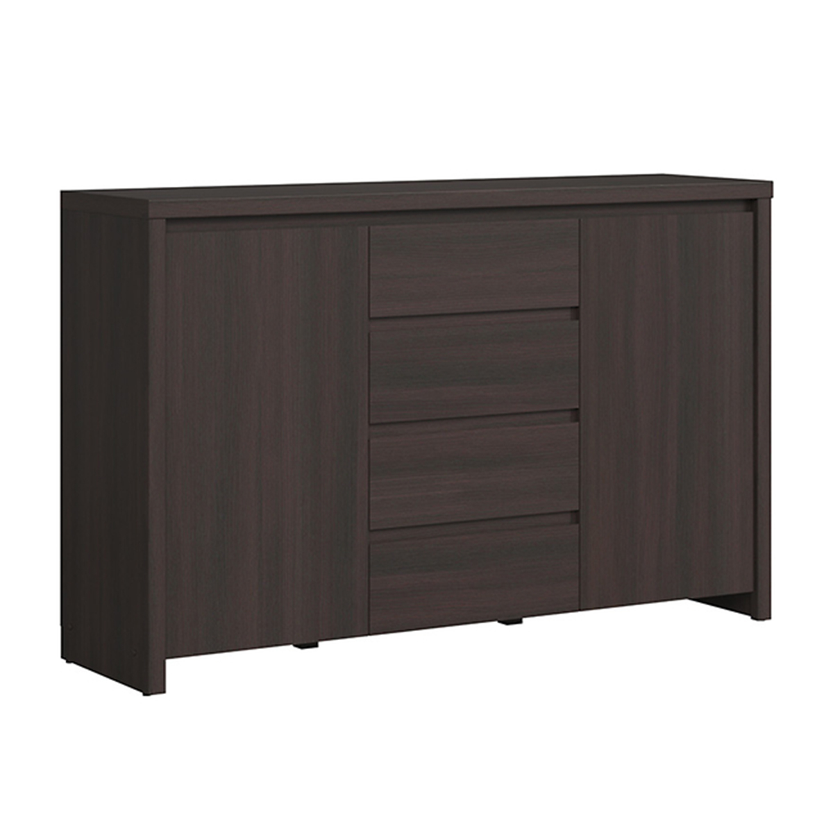 Buffet 2 portes 4 tiroirs stratifiés beige
