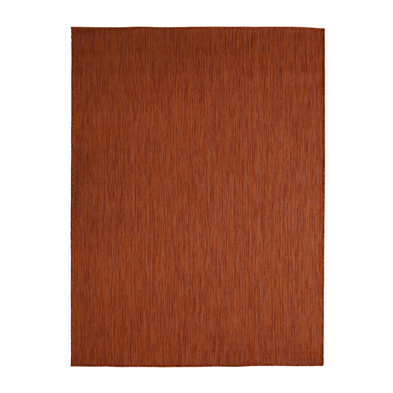 Tapis intérieur-extérieur aspect jute terra cotta 195x275