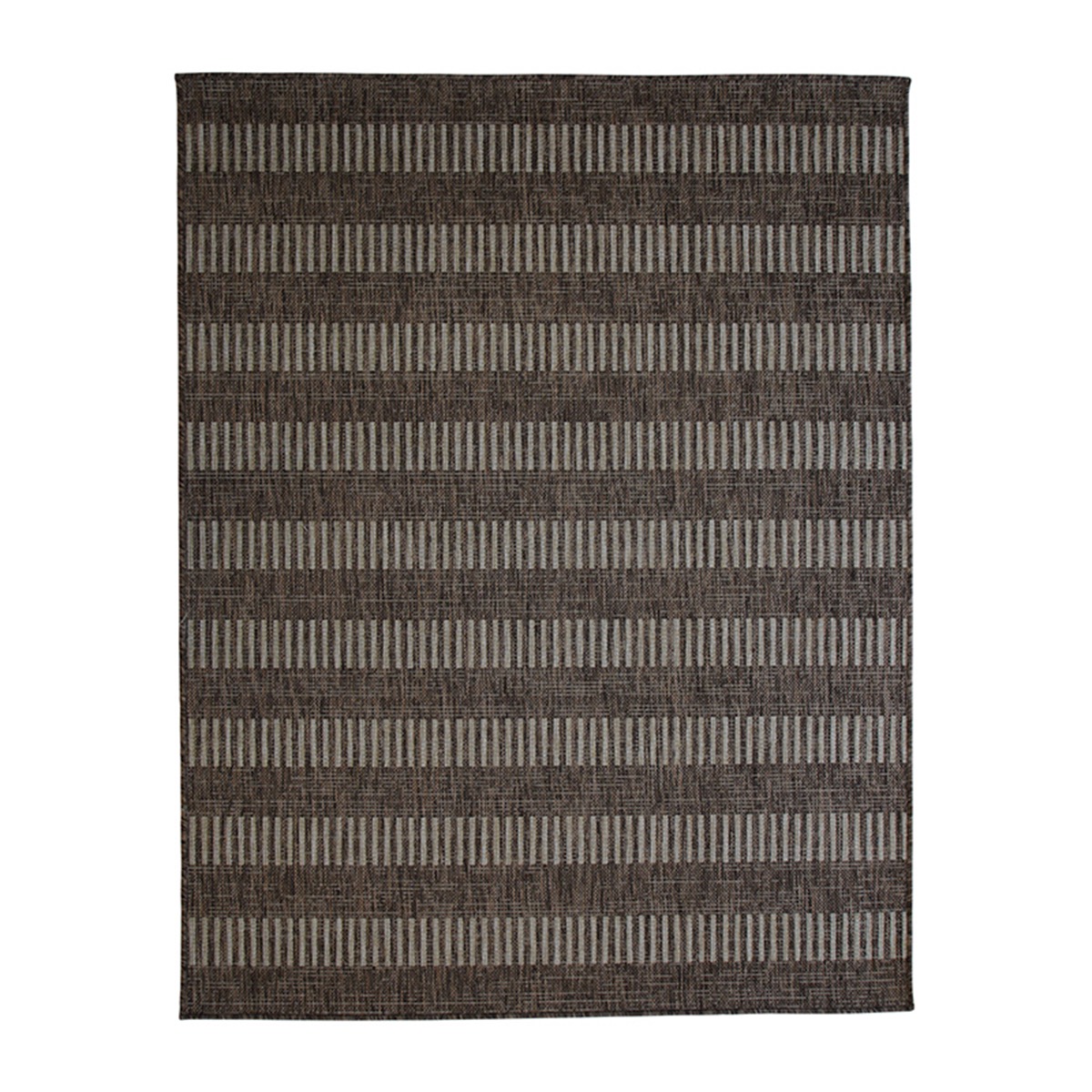 Tapis intérieur-extérieur aspect jute motif lignes beige 133x170