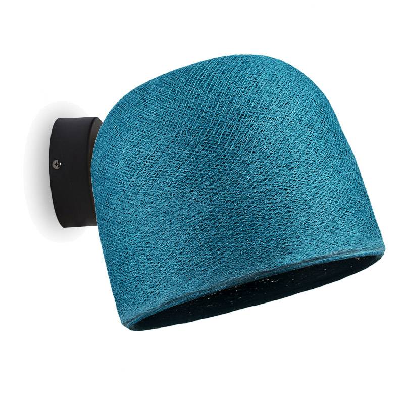 applique murale cloche bleu paon