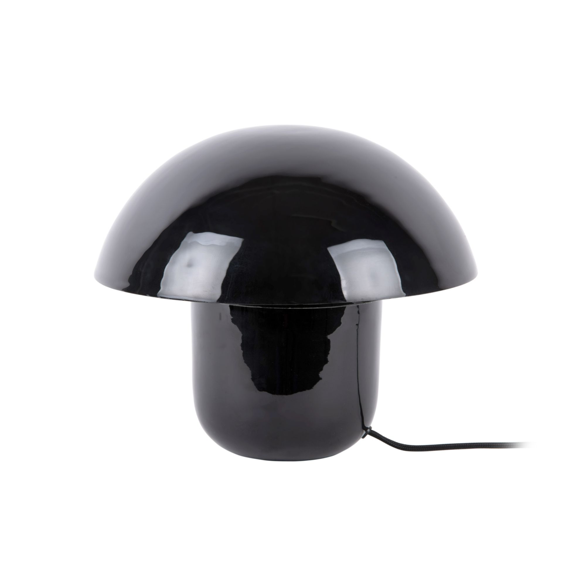 Lampe à poser champignon métal noir H25cm