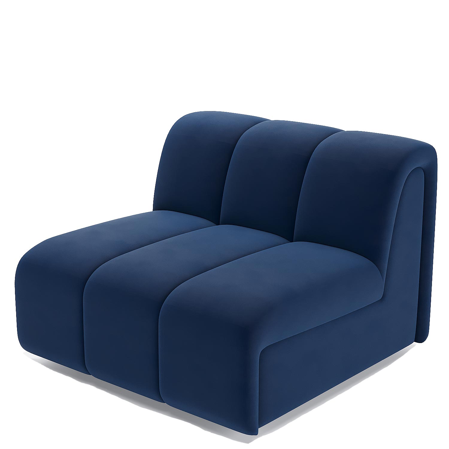 Canapé modulable Bleu Tissu Luxe Moderne Confort