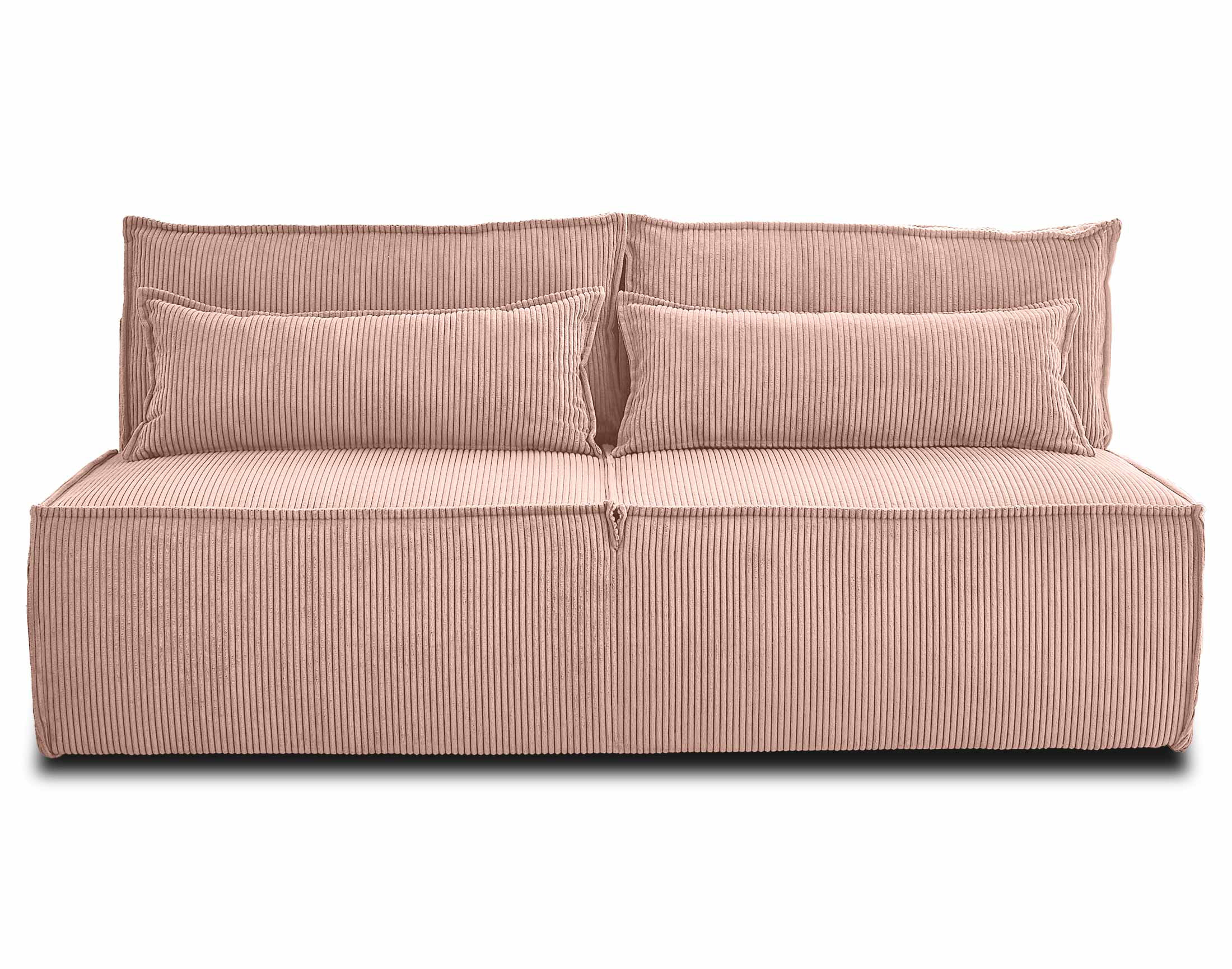 Canapé droit 3 places Rose Velours Design Confort Promotion