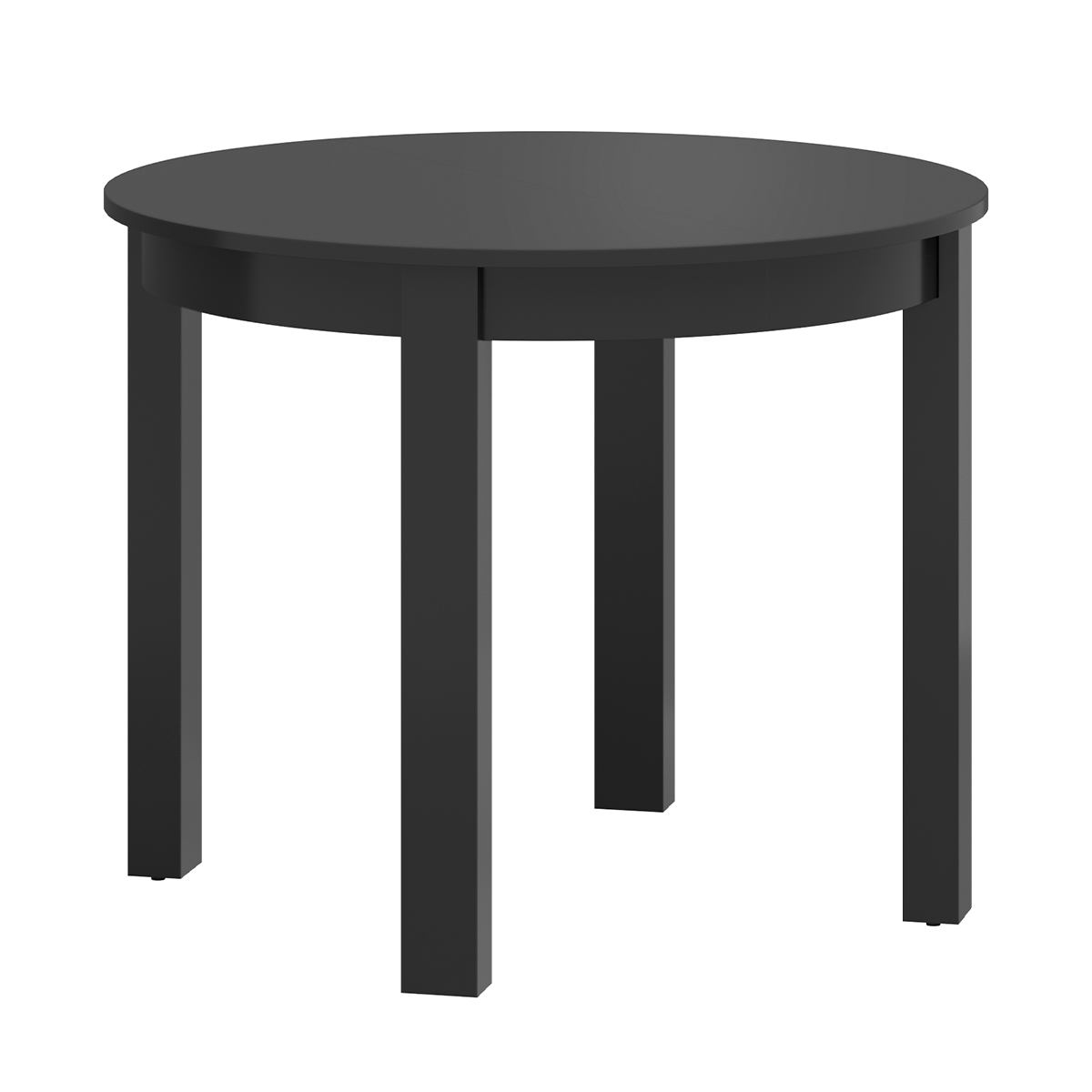 Table à manger ronde extensible 2 à 8 places stratifiés noir