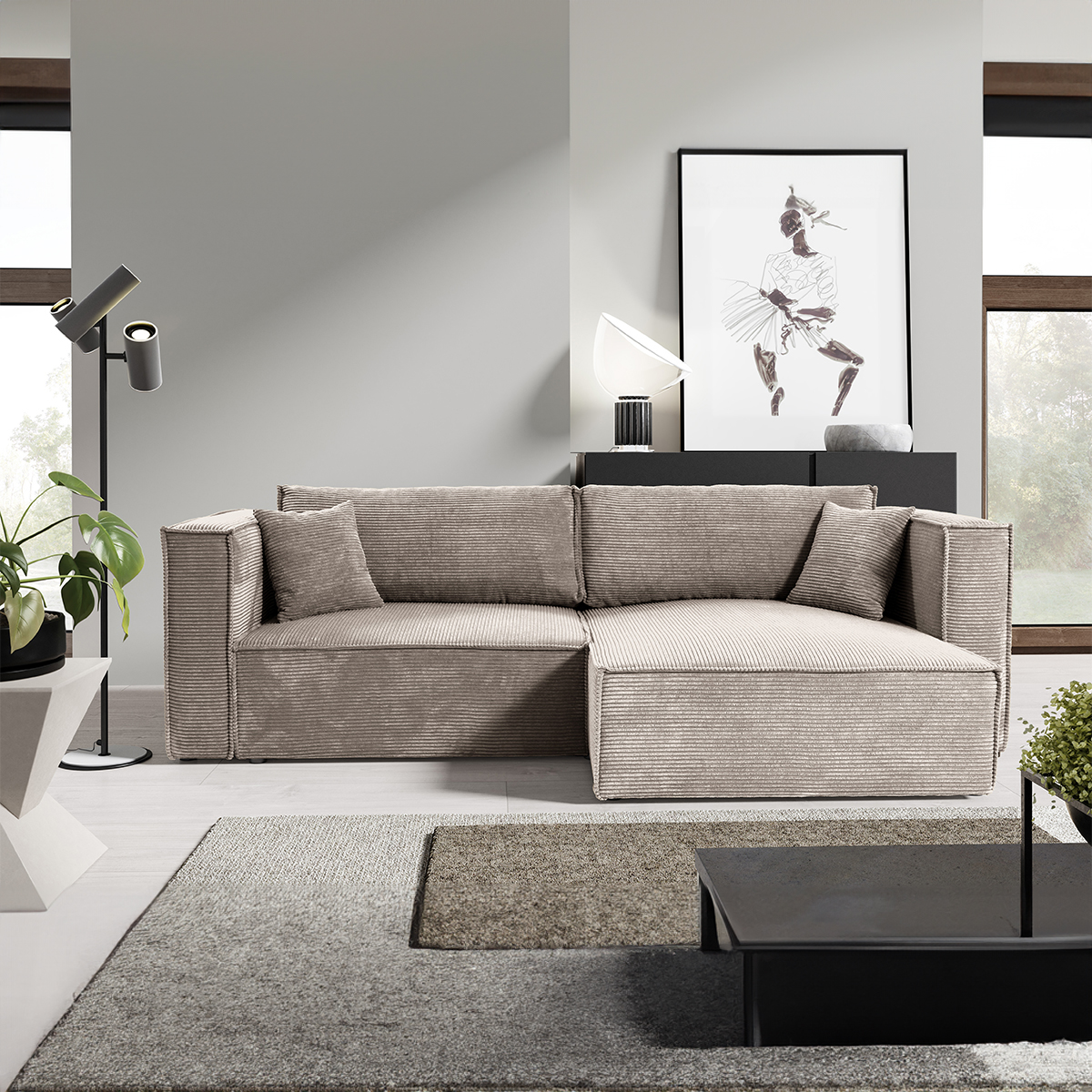 jimmy - Canapé convertible beige - Vue supplémentaire 2