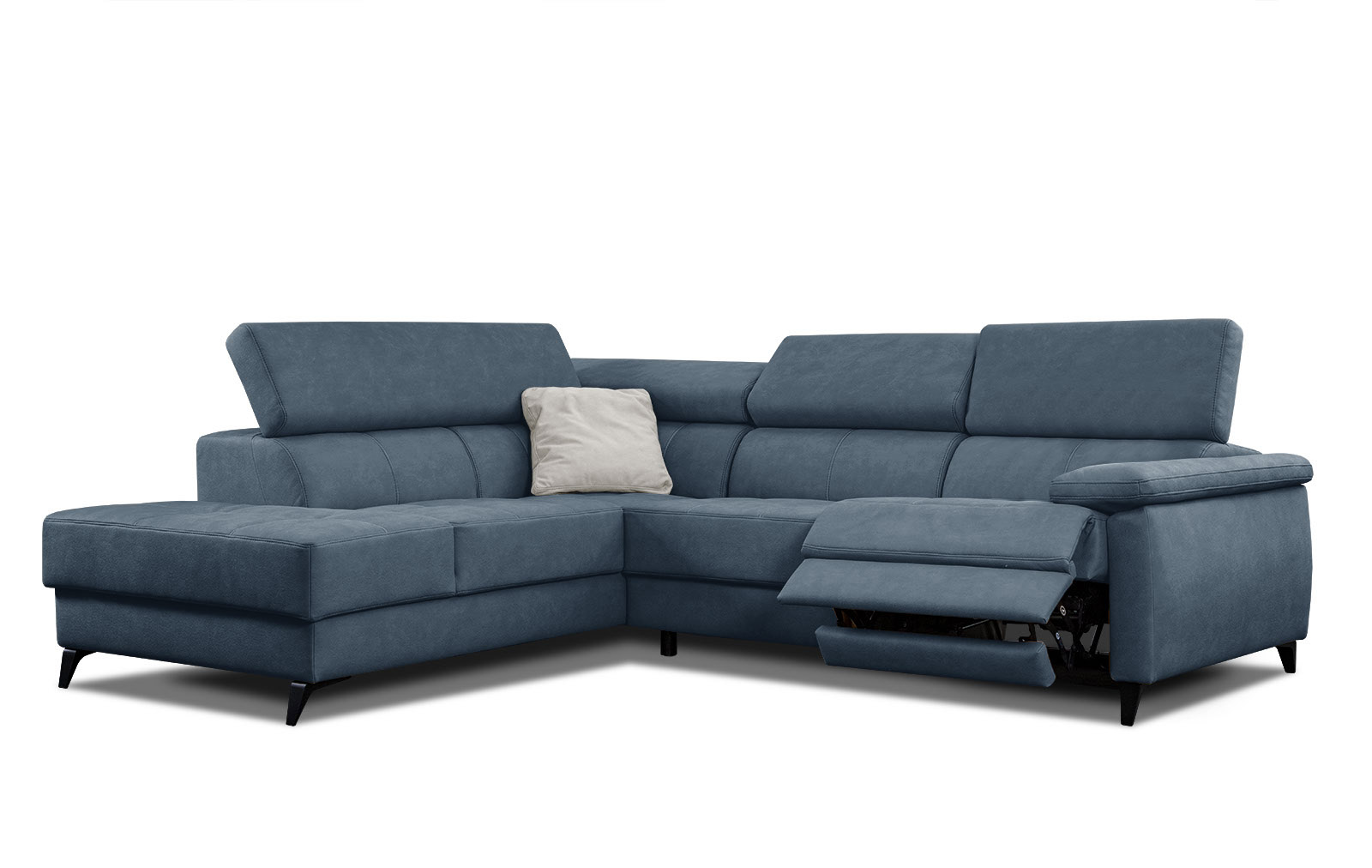 Canapé d'angle 5 places Bleu Confort Promotion
