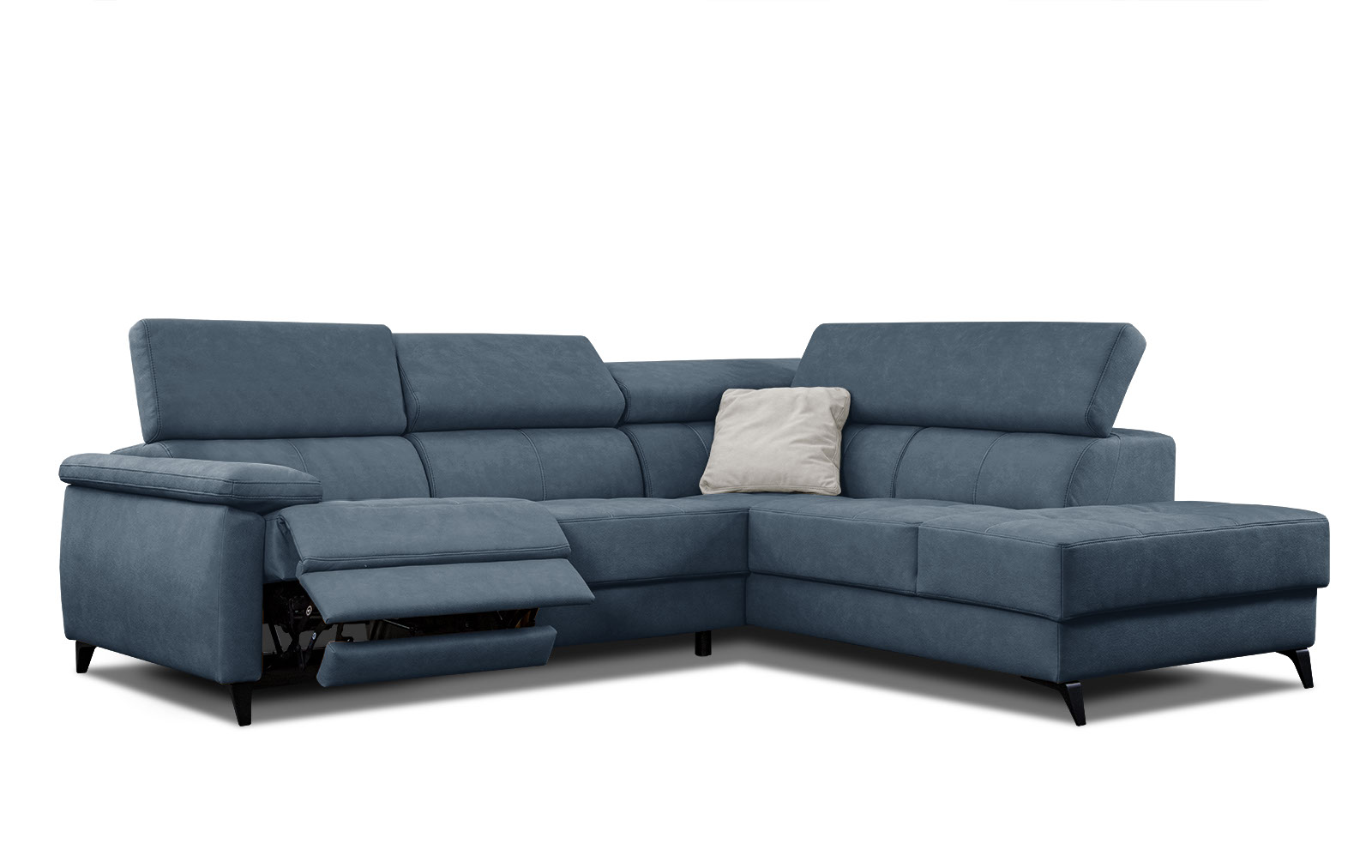 Canapé d'angle 5 places Bleu Confort Promotion