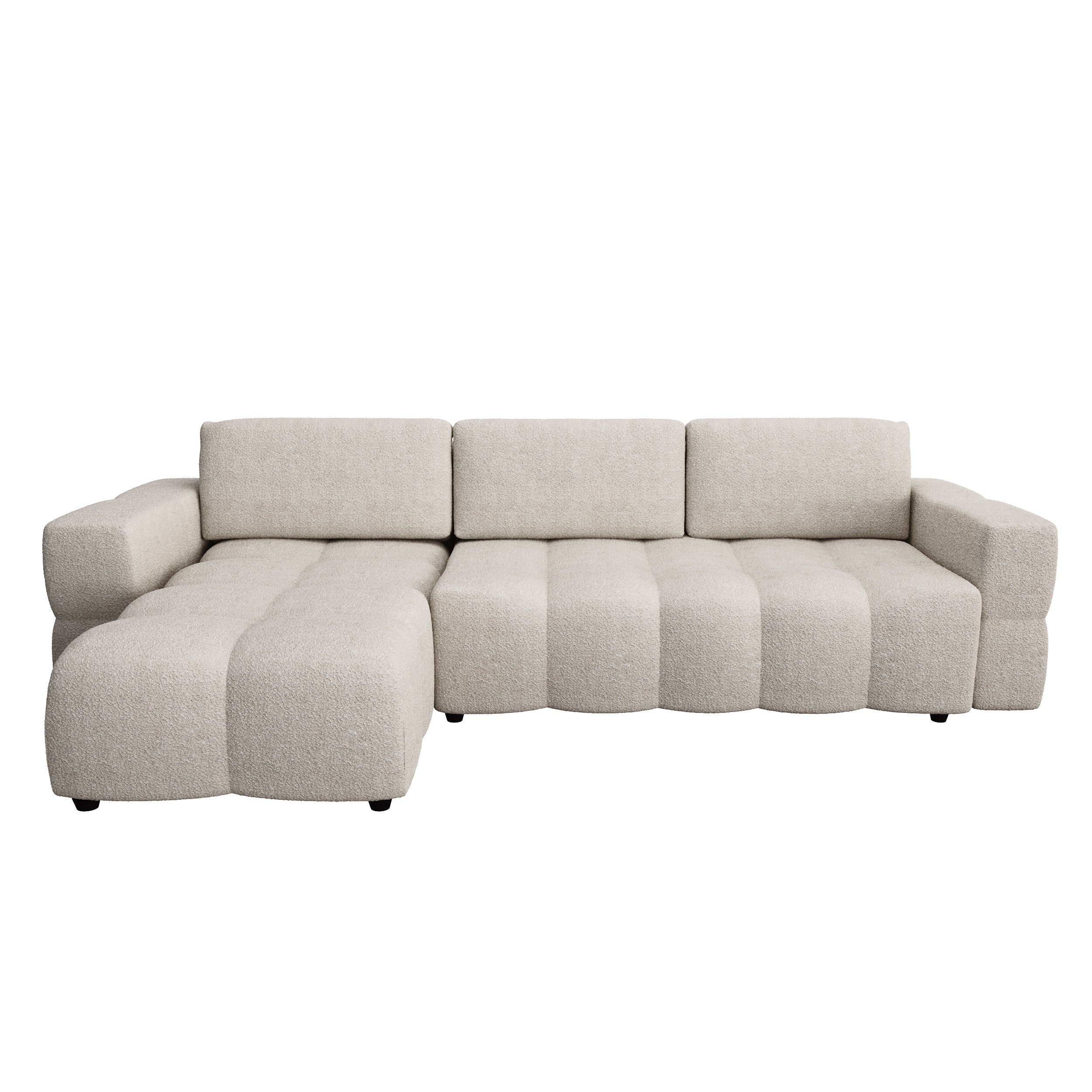 Canapé d'angle Beige Tissu Design Confort Promotion