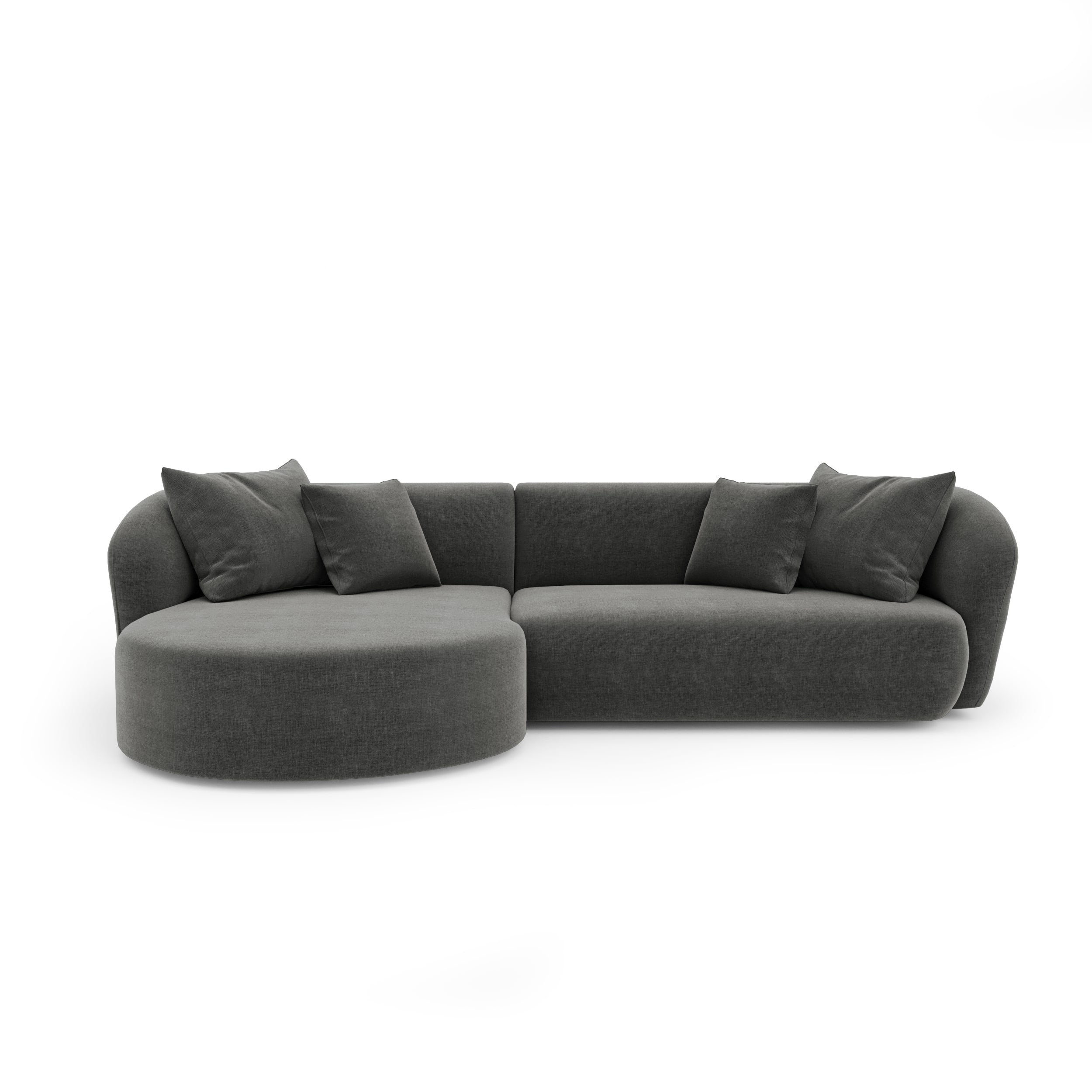 Canapé d'angle Blanc Tissu Design Confort Promotion