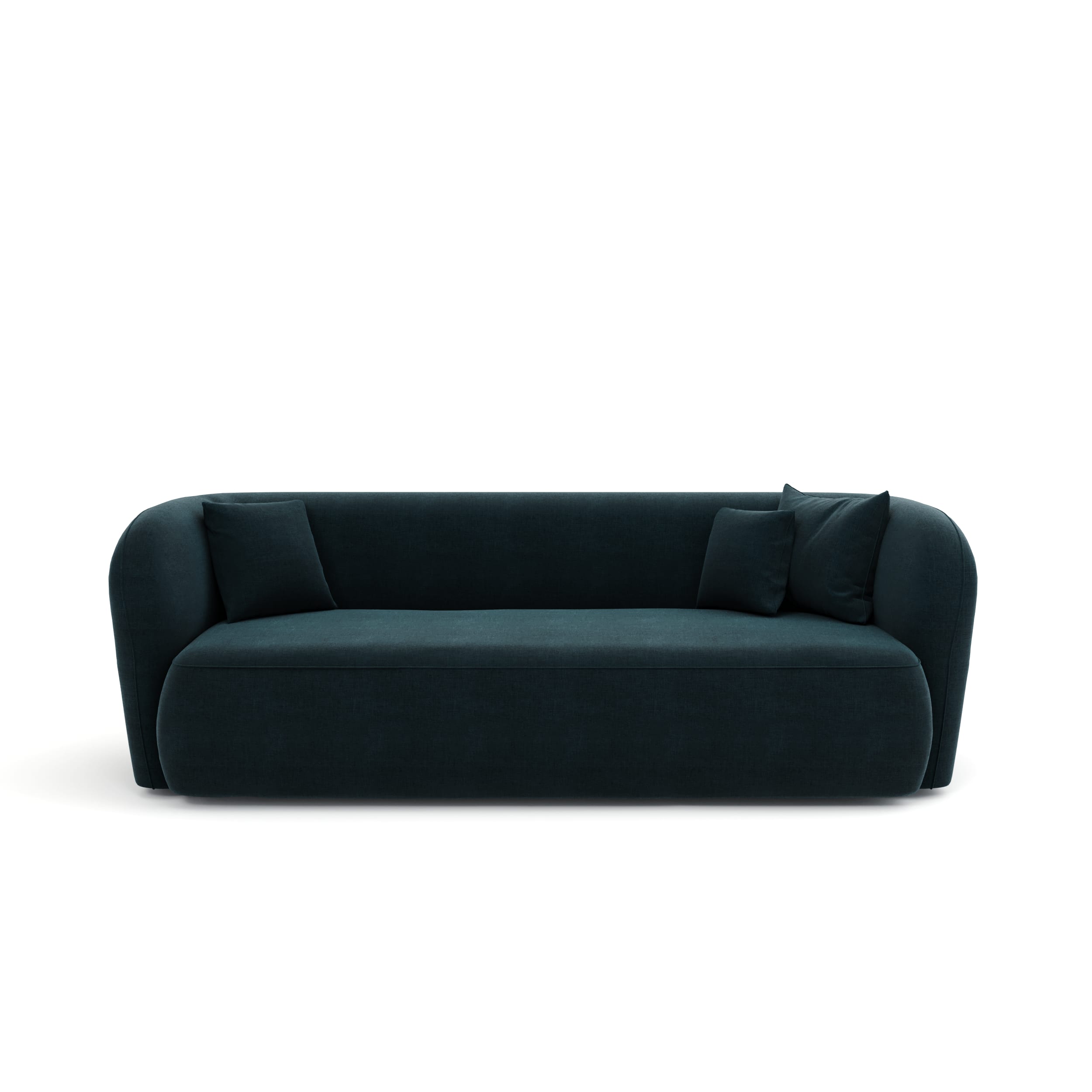 Canapé droit 2 places Bleu Tissu Design Confort Promotion