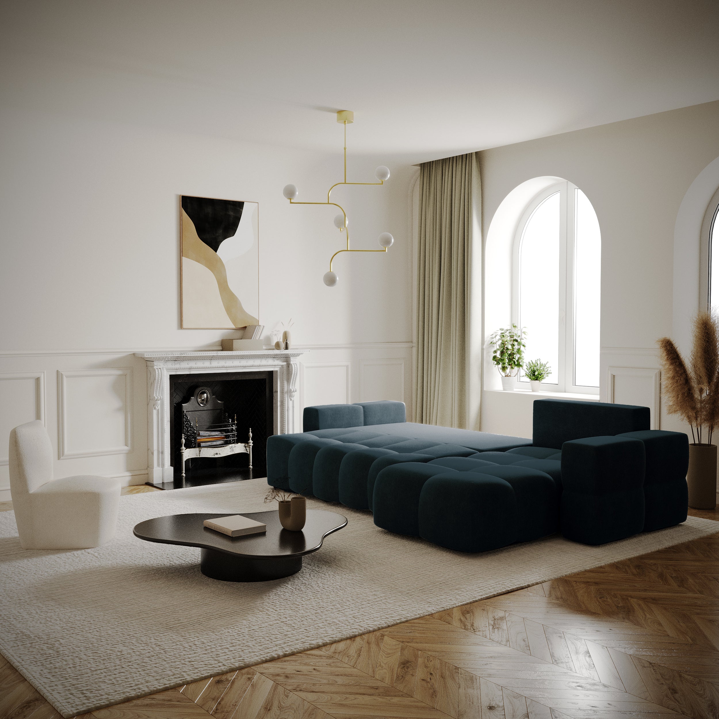 gabriel - Canapé convertible Bleu - Vue supplémentaire 2