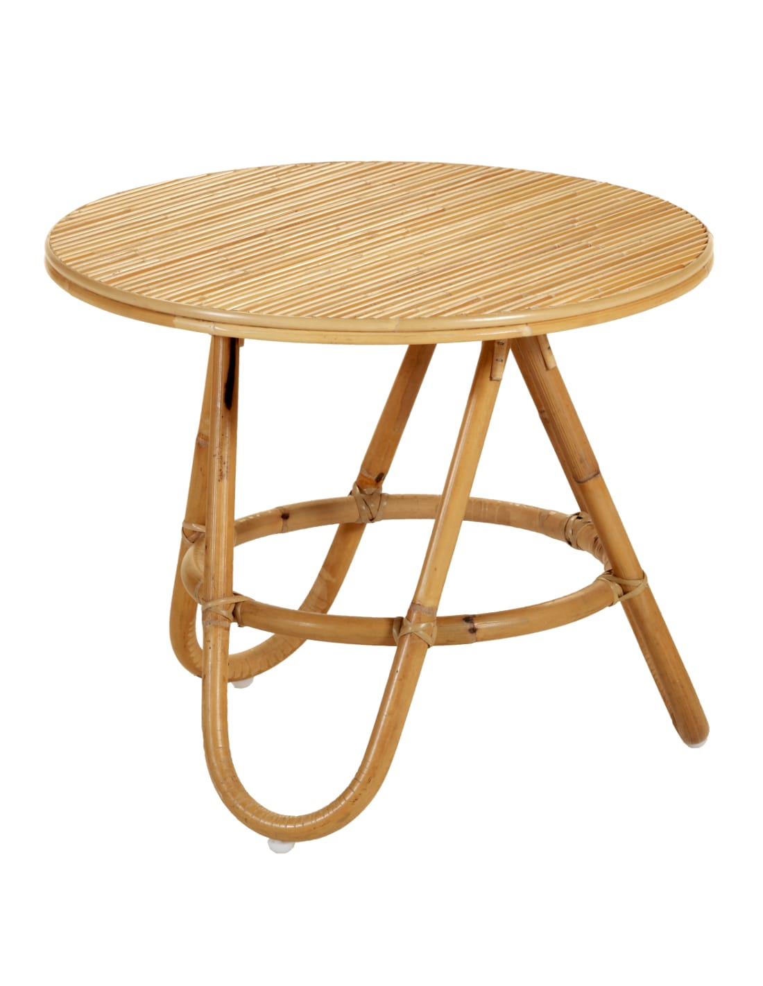 Table basse gigogne en rotin D50