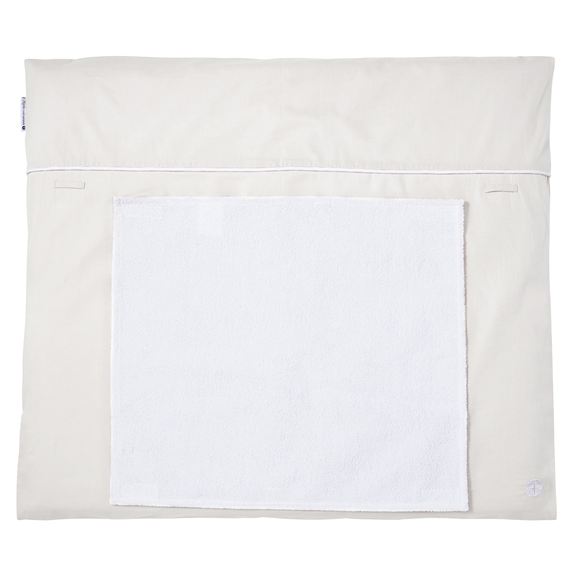 matelas à langer lavable coton blanc cassé 70x80 cm