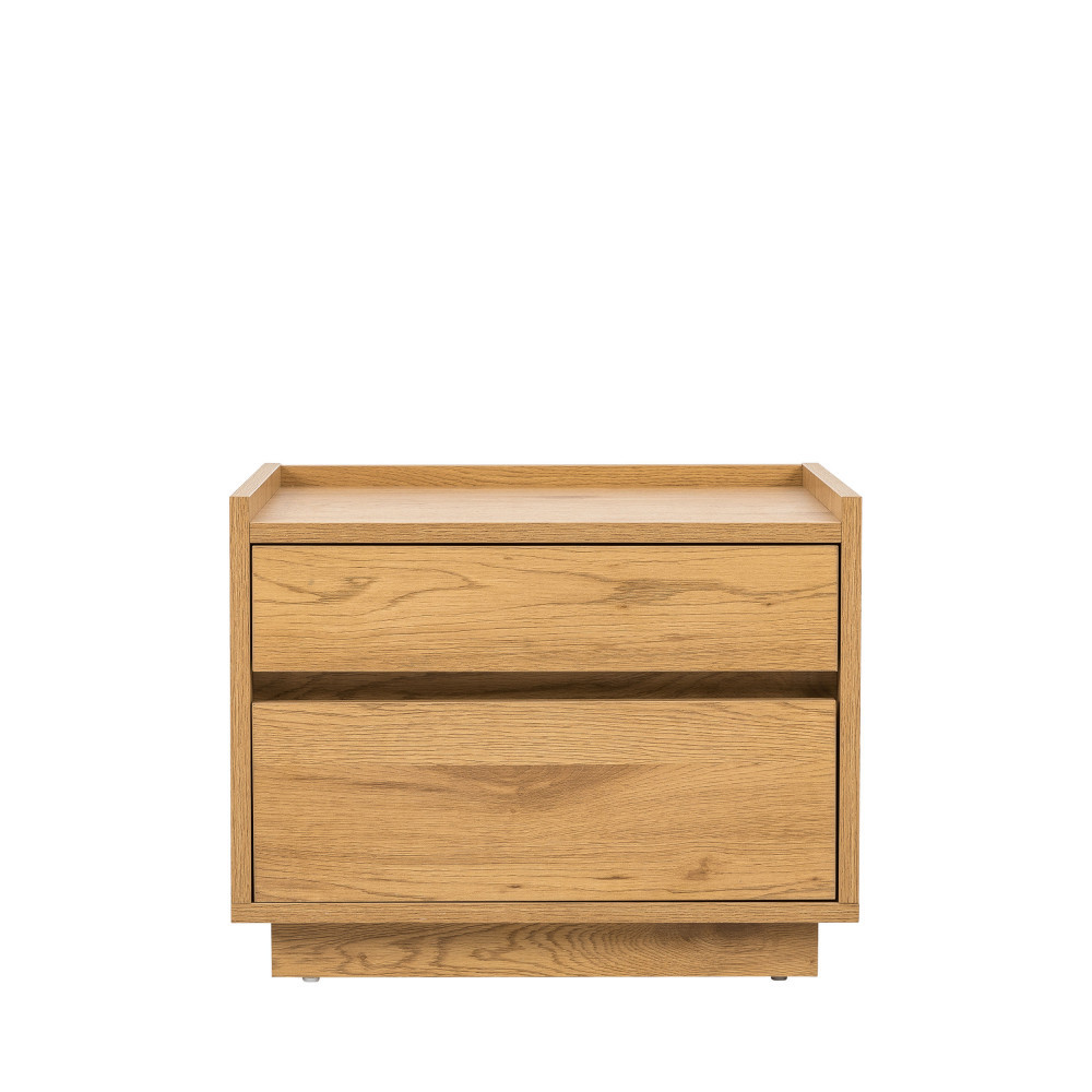 table de chevet 2 tiroirs en bois clair
