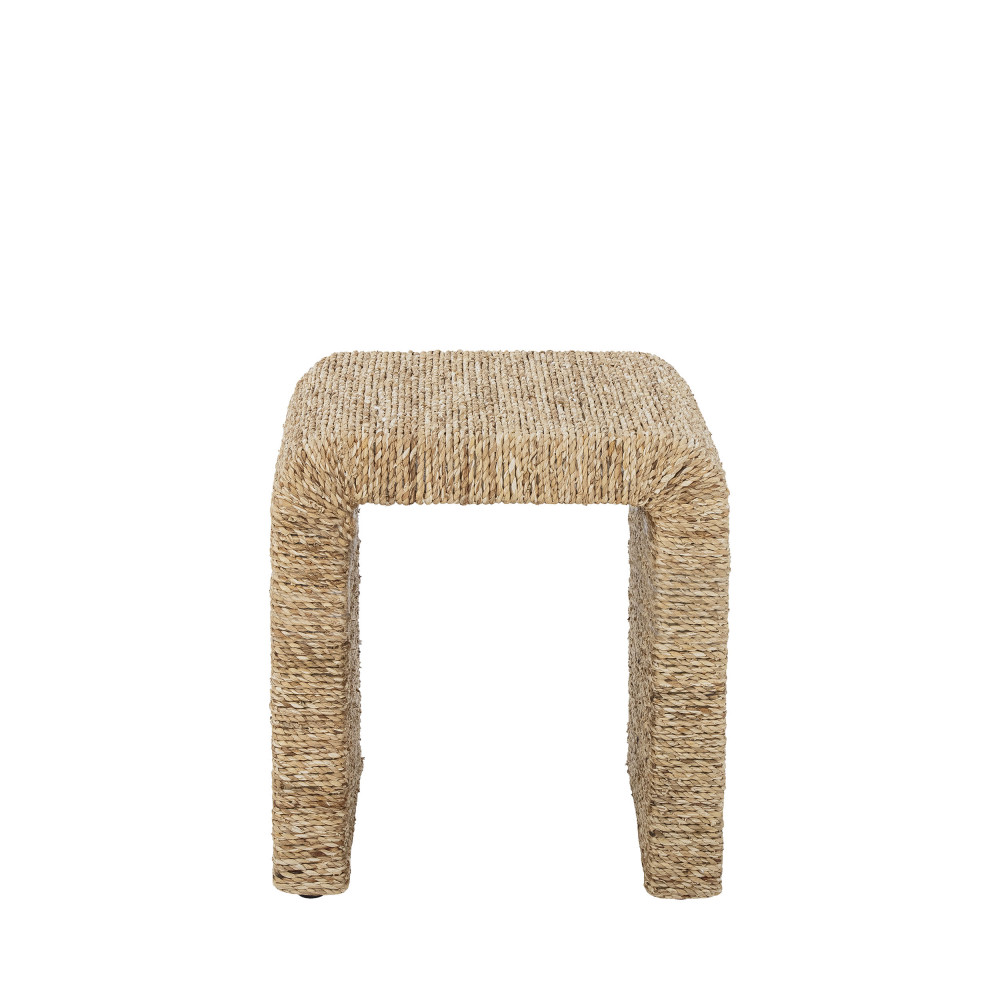 Tabouret en jacinthe d’eau tressé – Naturel