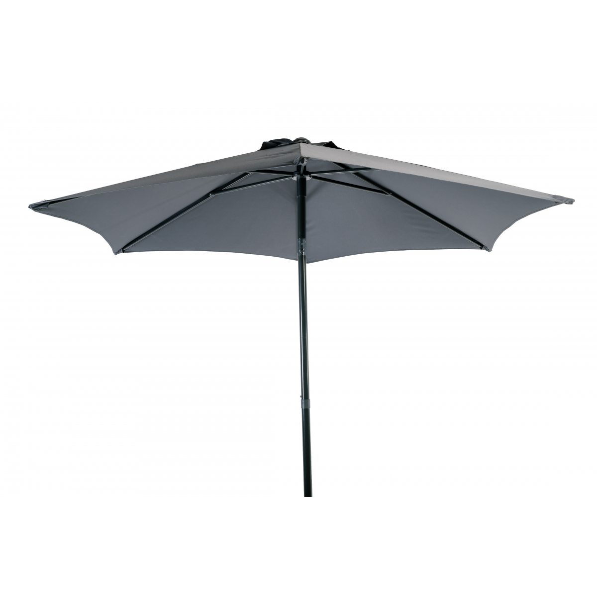 Parasol Pushup 2.4M Inclinable Gris Foncé - Aluminium