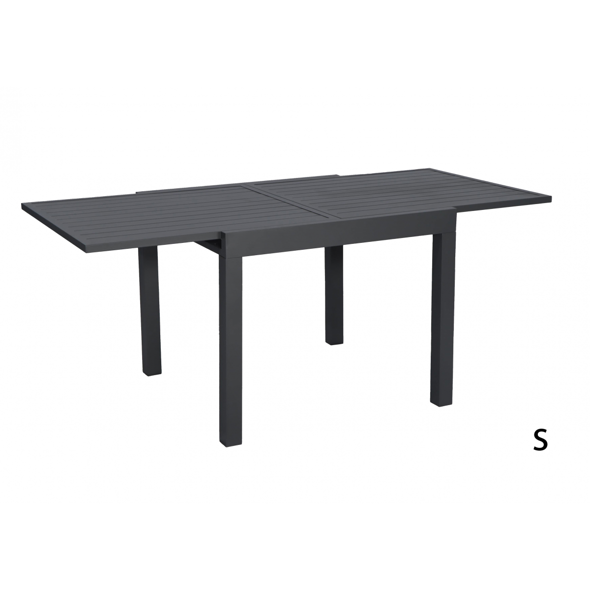 Table Extensible Hanae" 90/180x90 Aluminium - 4 à 6 Personnes"