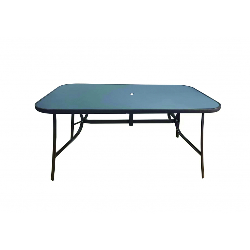 Table Fixe En Verre Leno 150x90cm 6 Personnes - Acier