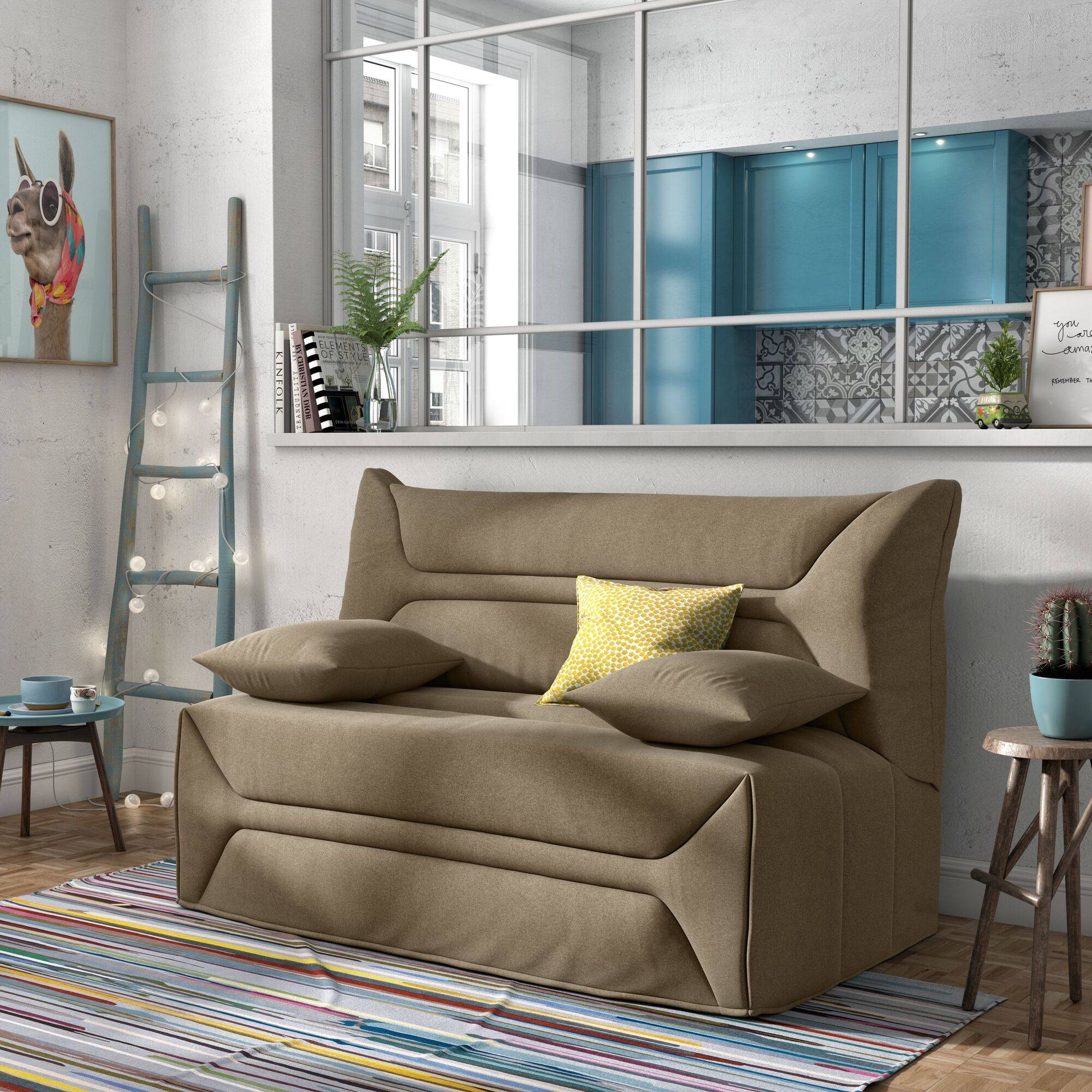 garance - Canapé tissu chiné Beige - Vue supplémentaire 2