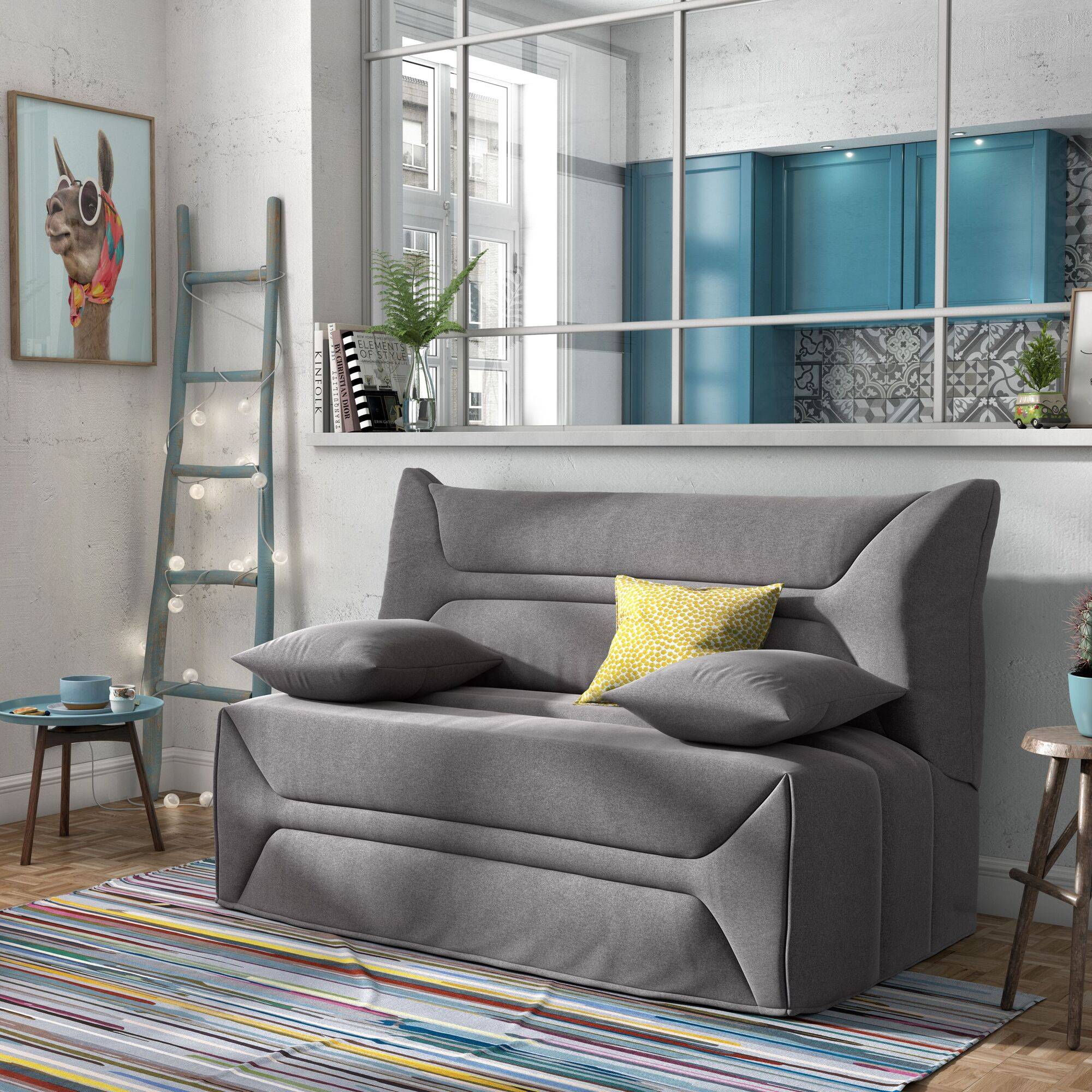 garance - Canapé tissu chiné Gris - Vue supplémentaire 2