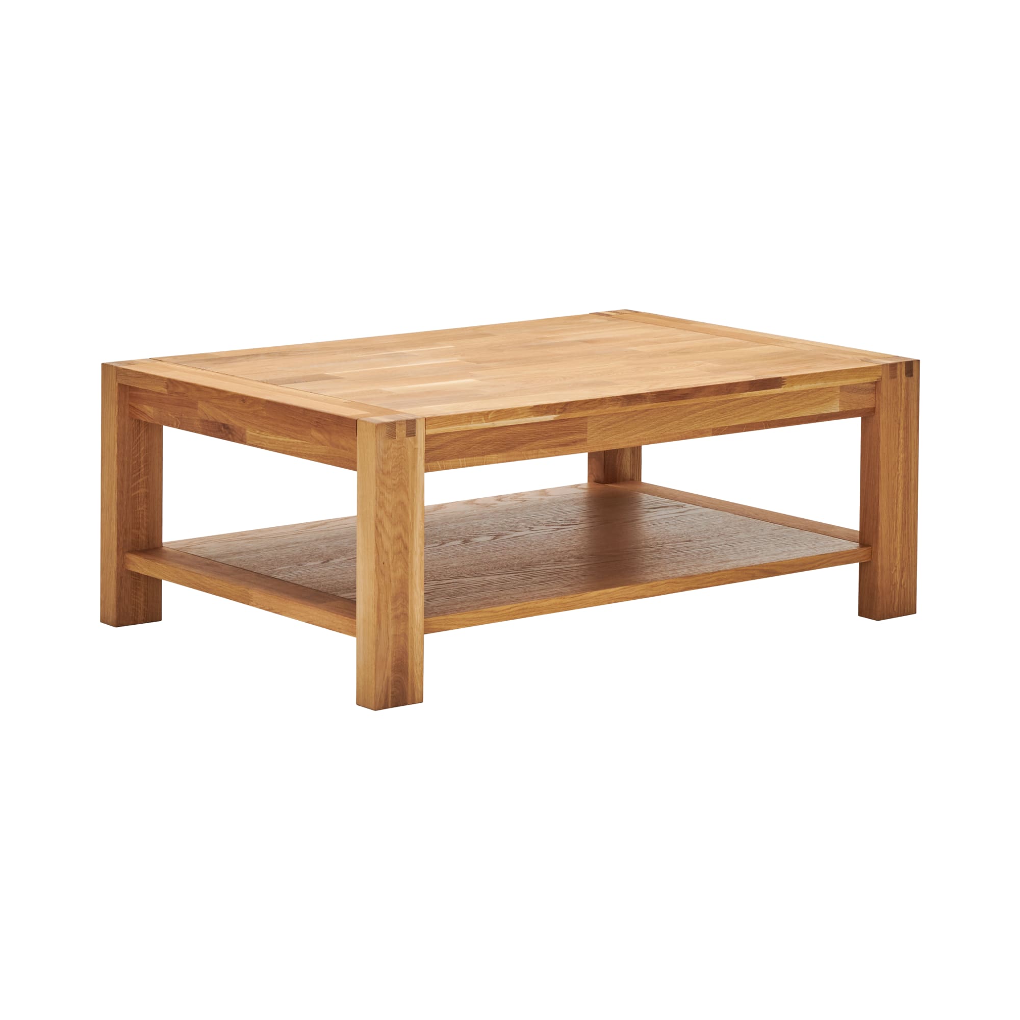 Table basse en bois naturelle finition chêne huilé