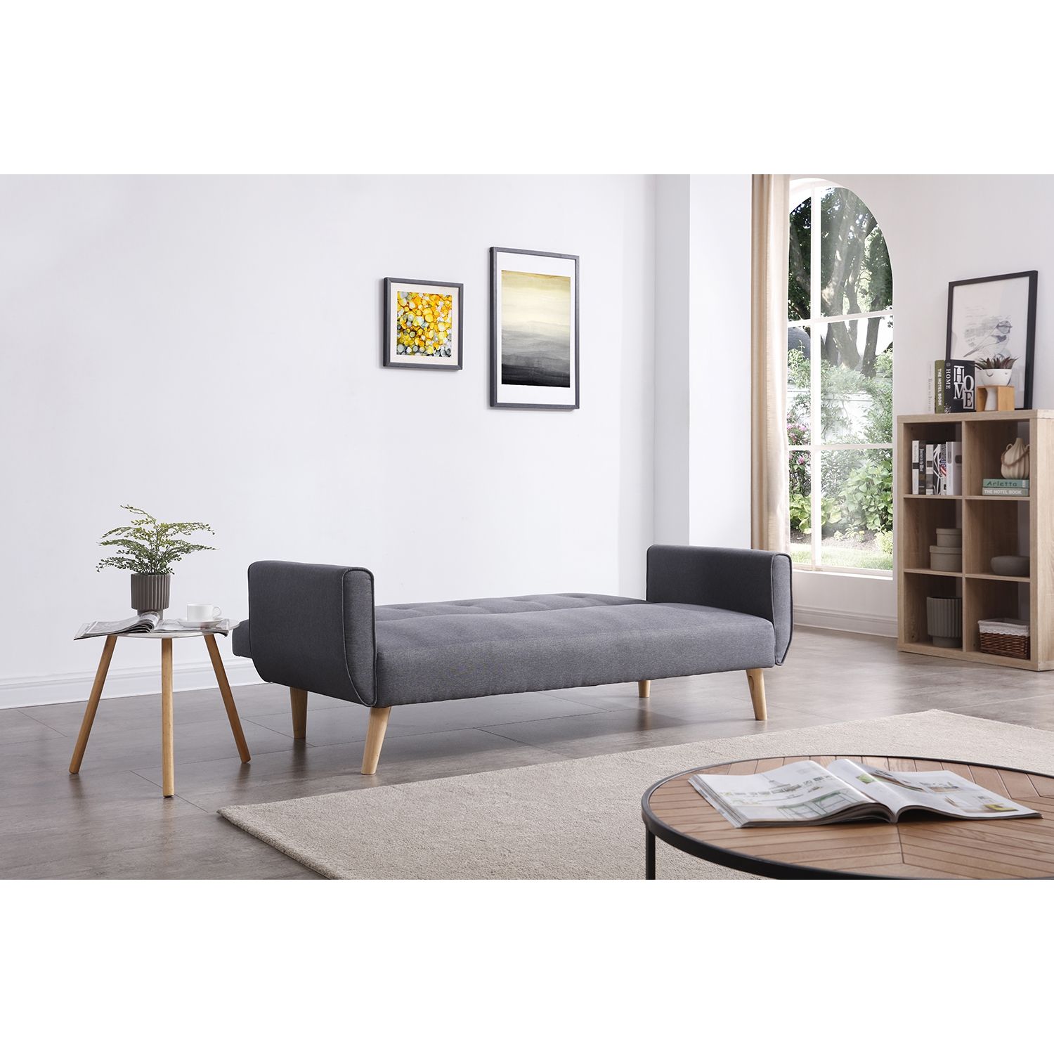 malmo - Canapé convertible Gris - Vue supplémentaire 2